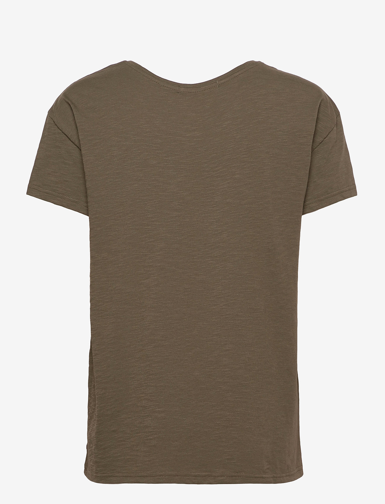 Coster Copenhagen - Oversize t-shirt w. flock print - marškinėliai - night green - 1