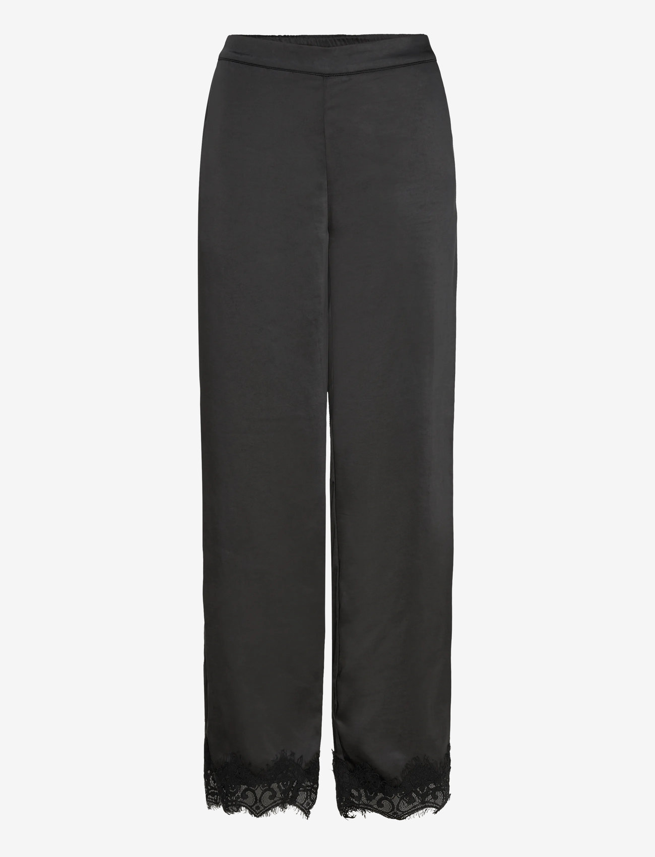 Coster Copenhagen - Pants with lace detail - pyjamahose - black - 0