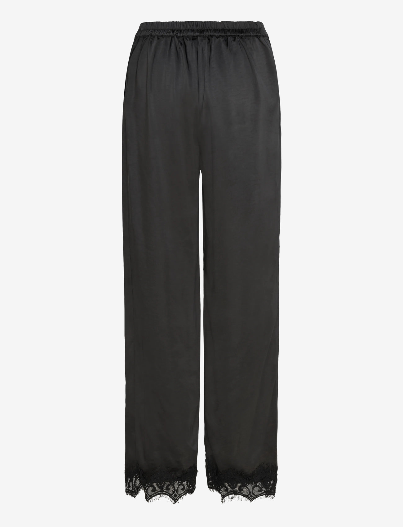 Coster Copenhagen - Pants with lace detail - pyjamahose - black - 1