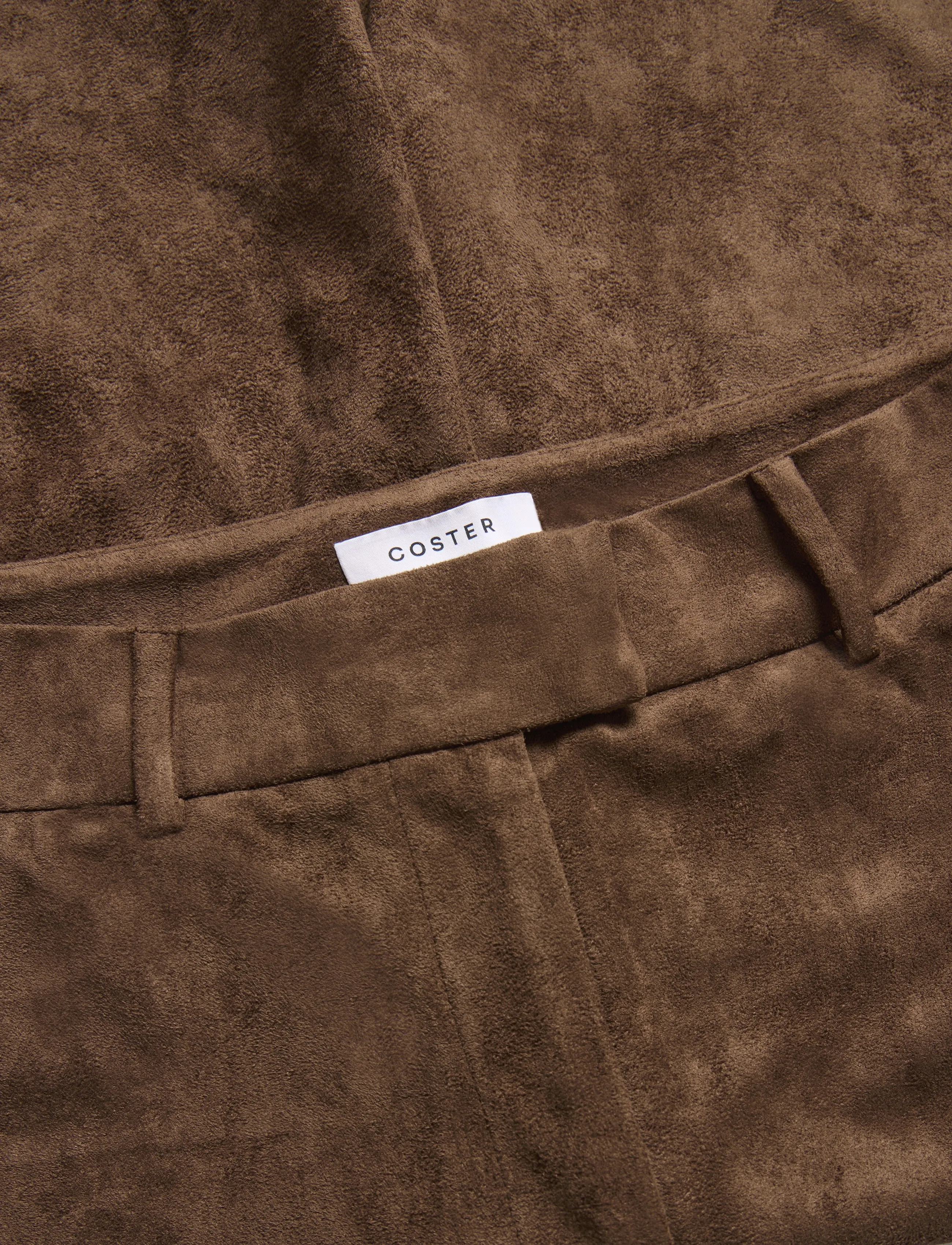 Coster Copenhagen - Faux suede shorts - casual shorts - dark brown - 2