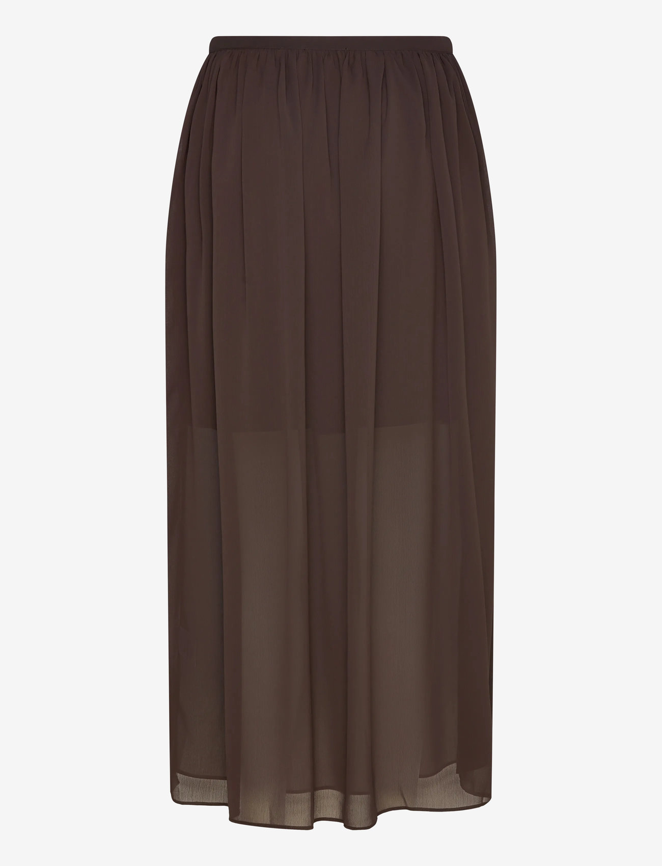 Coster Copenhagen - Transparent midi skirt - midi nederdele - dark brown - 1