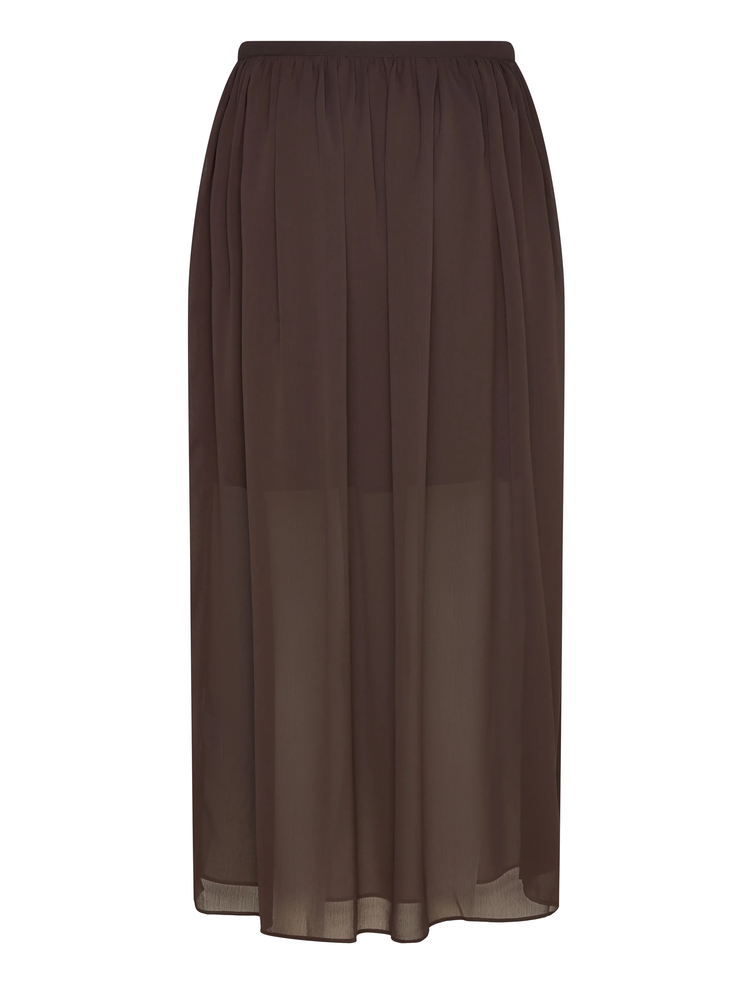 Coster Copenhagen - Transparent midi skirt - midi-röcke - dark brown - 1