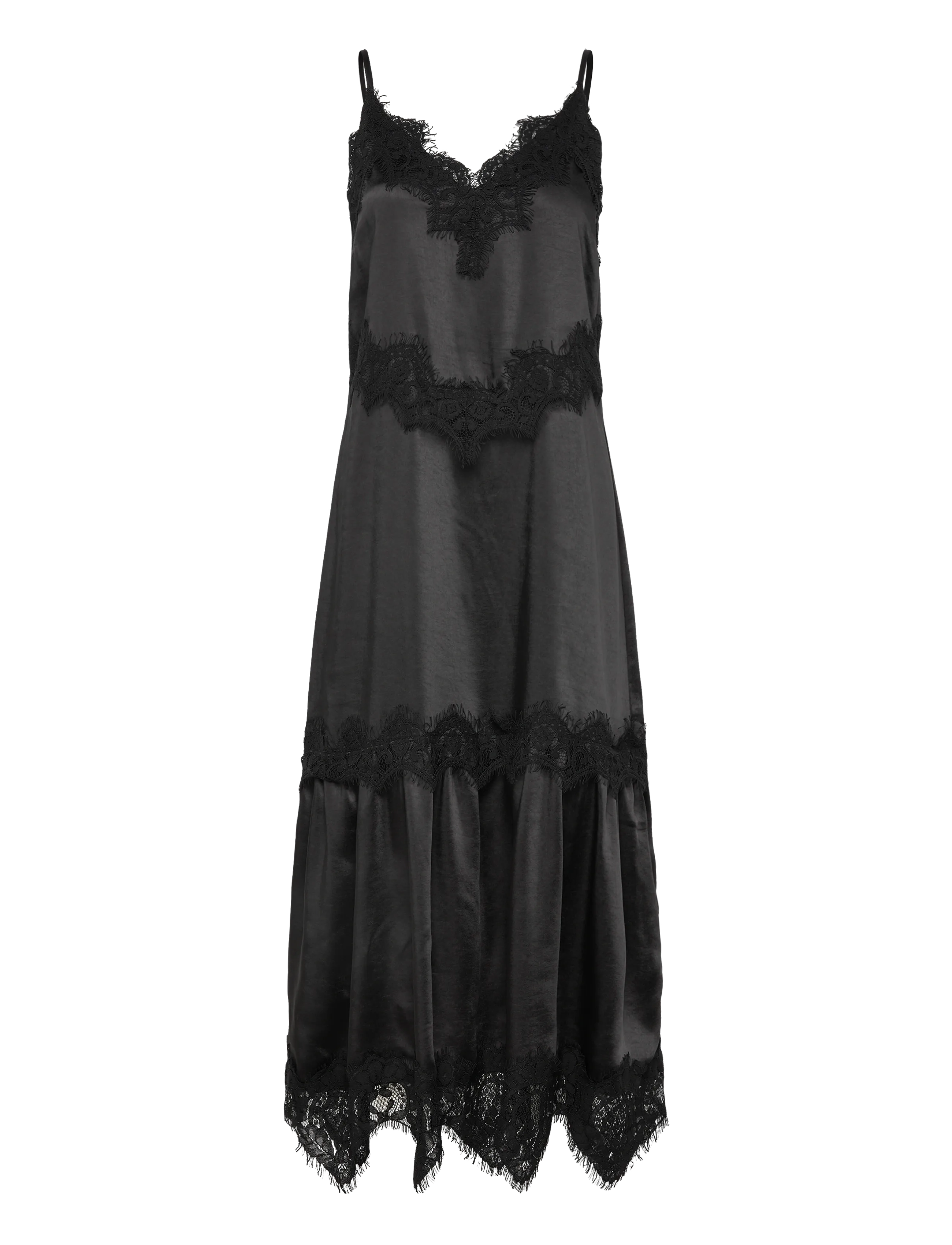 Coster Copenhagen Dress with lace detail - Kjoler - BLACK / black