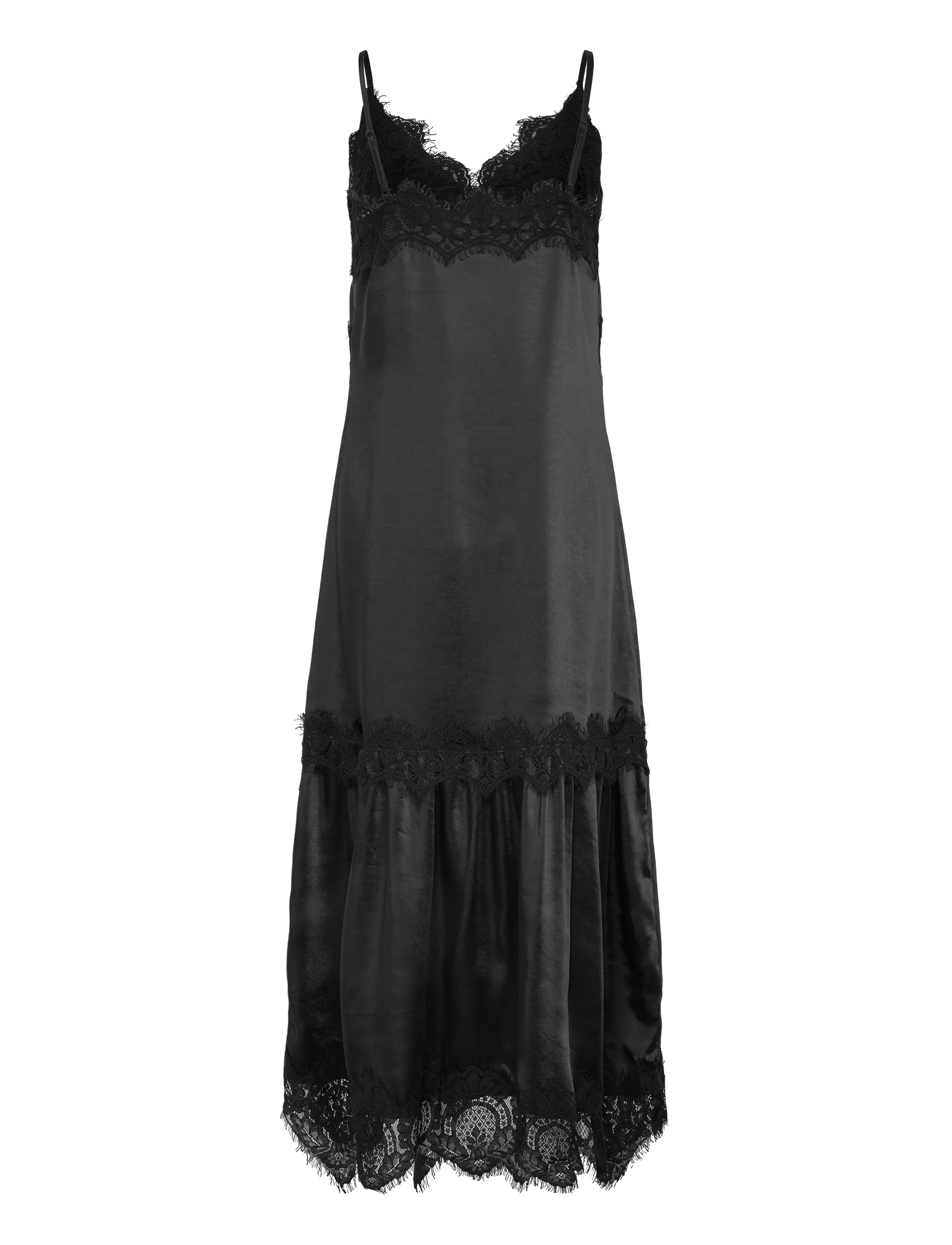 Coster Copenhagen - Dress with lace detail - schlupfkleider - black - 1