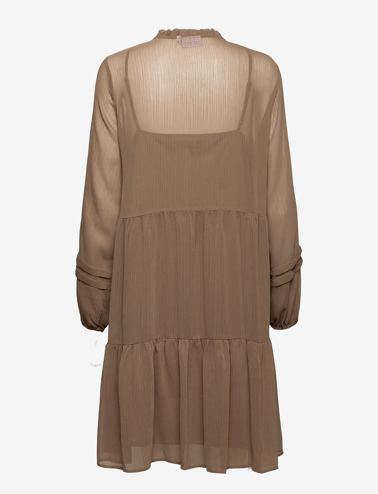 Coster Copenhagen - Dress in Recycled polyester - midikleider - mud brown - 1