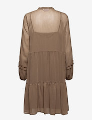Coster Copenhagen - Dress in Recycled polyester - midi kjoler - mud brown - 1