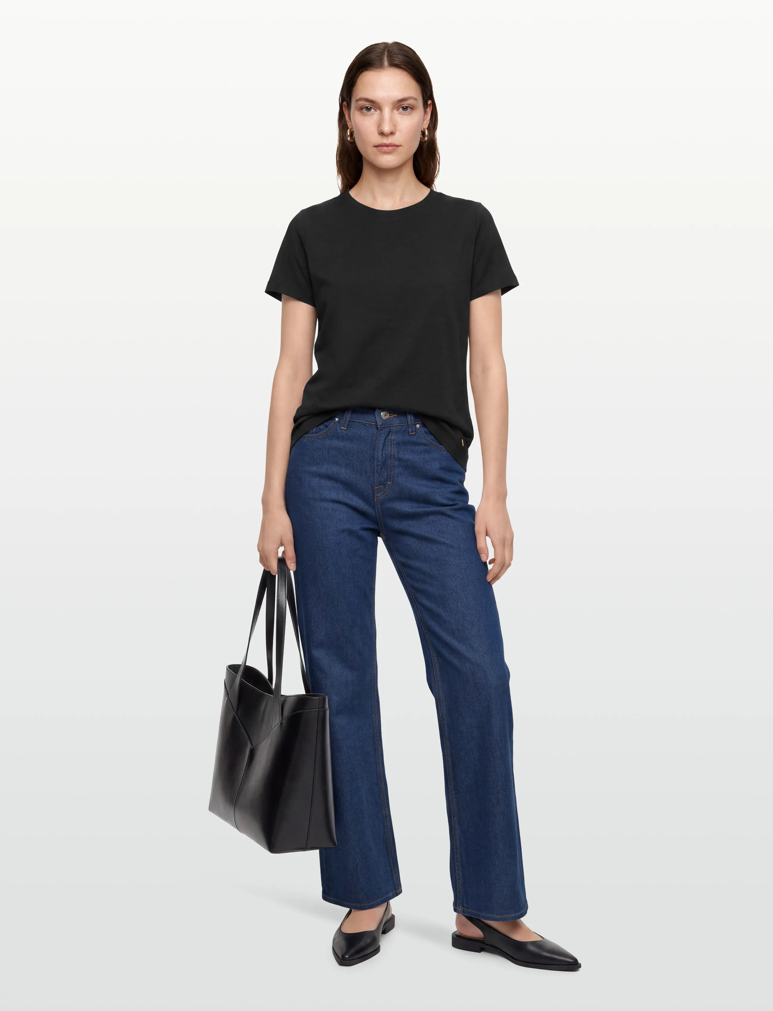 Coster Copenhagen T-Shirt With Round Neck Mid Sleev, XXL, T-shirts & Oberteile, Schwarz - Short-sleeved, Frauen