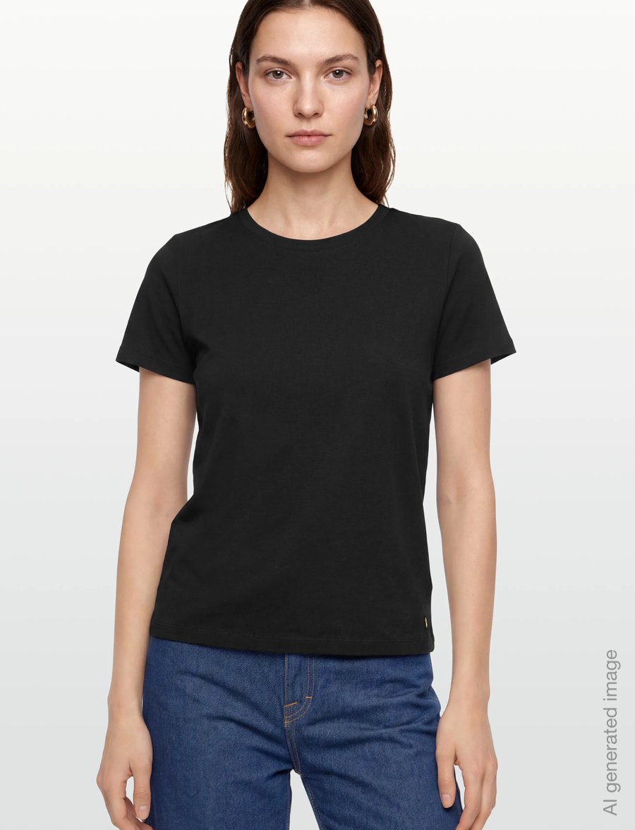 Coster Copenhagen - T-shirt with round neck - Mid sleev - t-shirts - black - 3