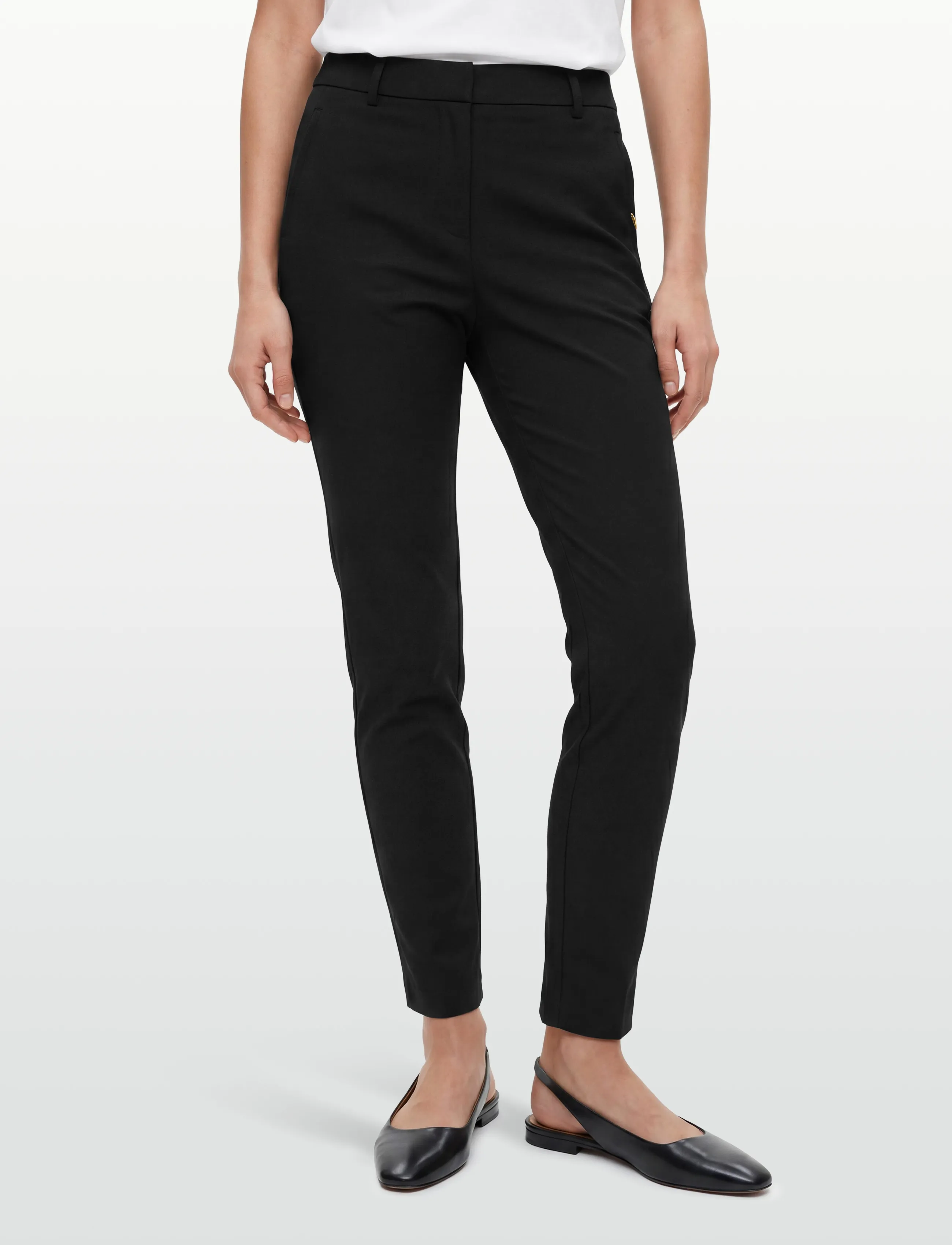 Coster Copenhagen - Pants normal length - Stella fit - slim fit-byxor - black - 3