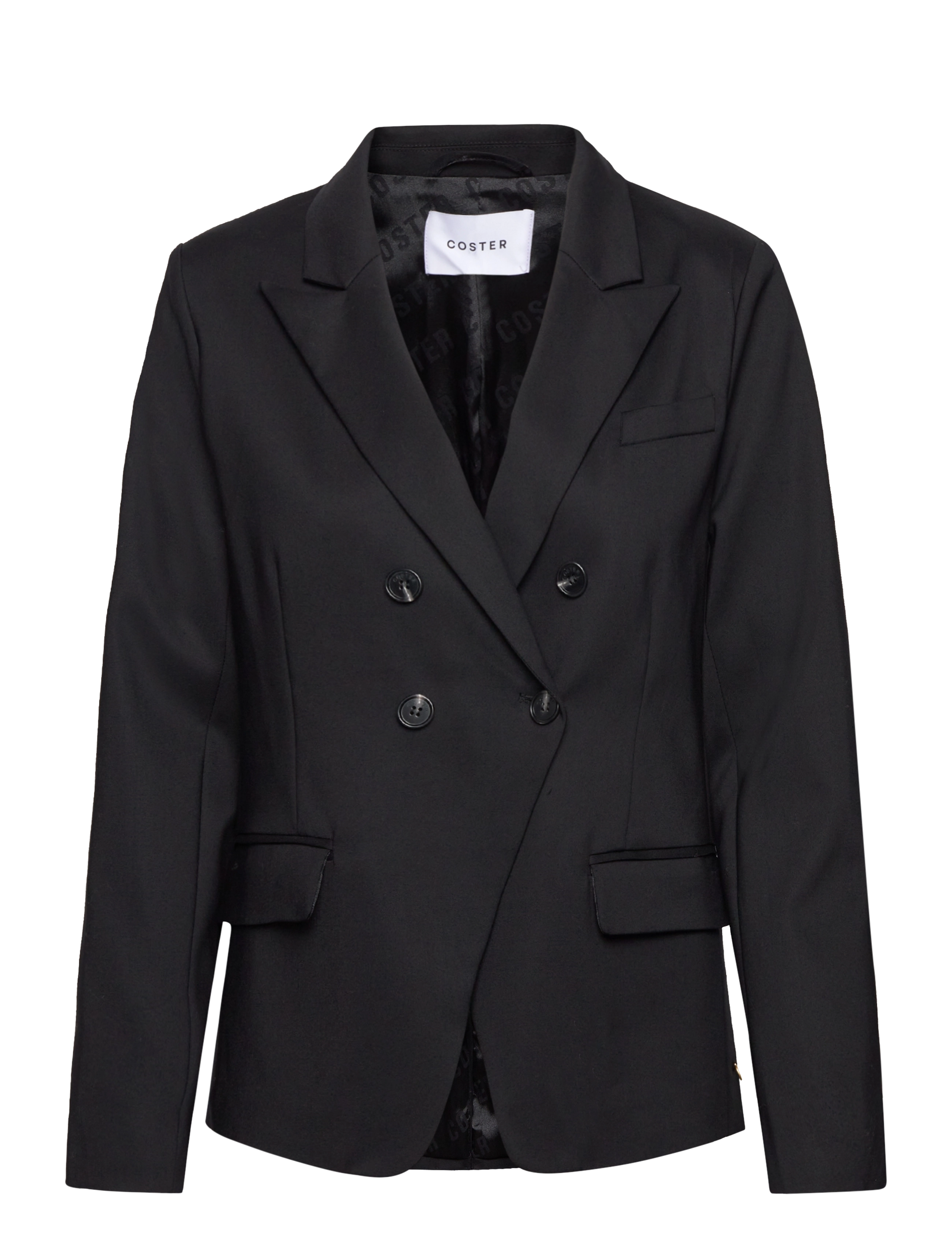 Coster Copenhagen Double-Breasted Blazer With Utility, 42, Blazer, Schwarz - Double Breasted Frauen