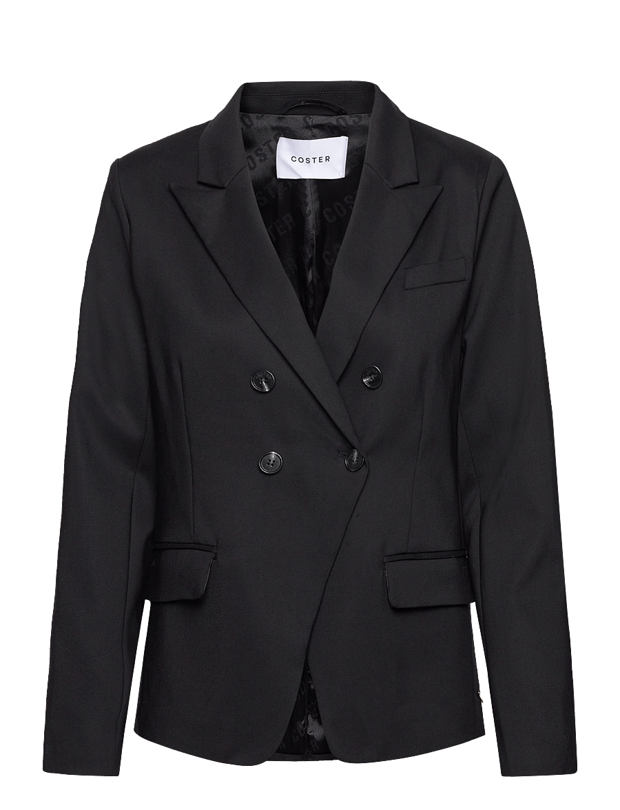 Coster Copenhagen - Double-breasted blazer with utility - zweireihige blazer - black - 0