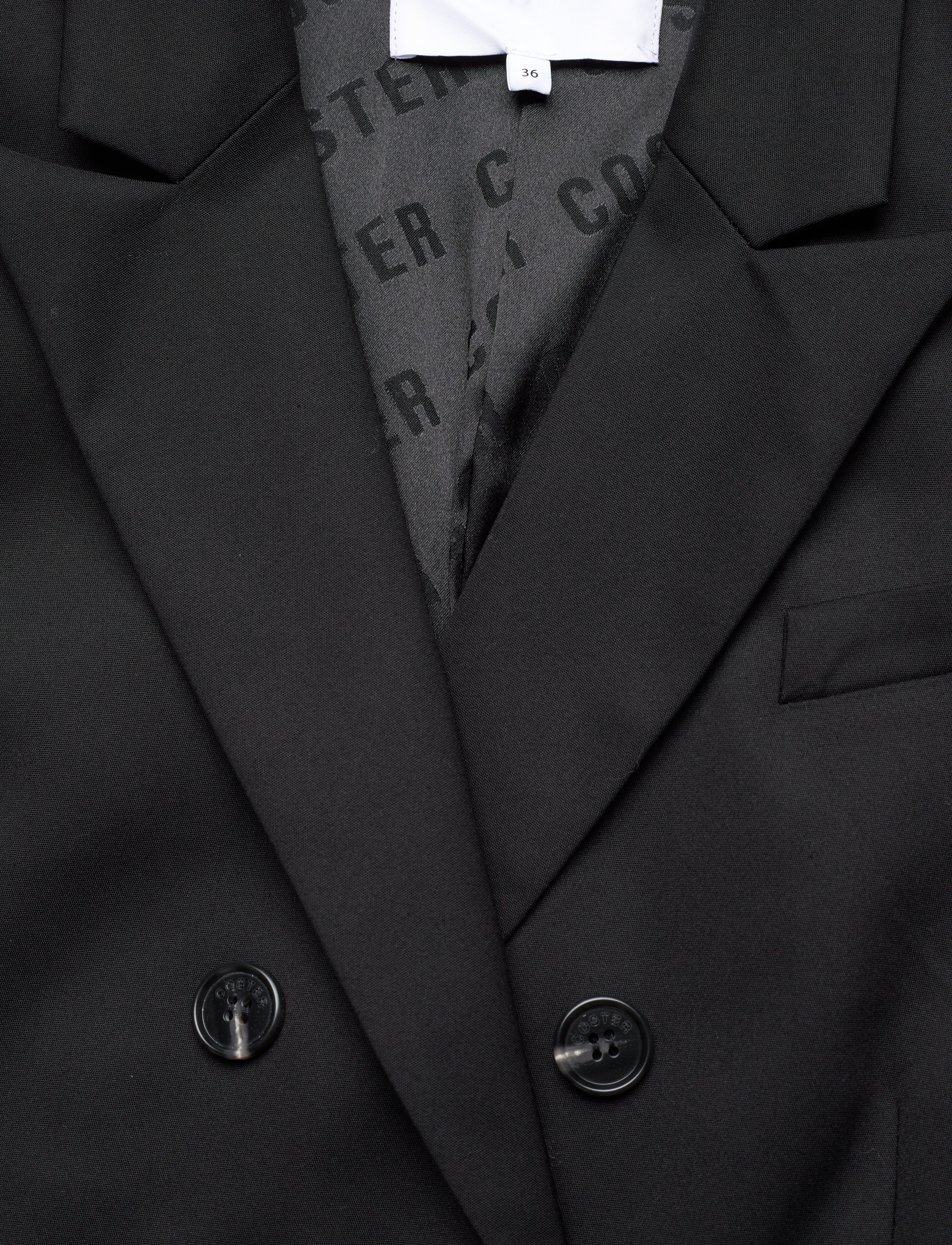 Coster Copenhagen - Double-breasted blazer with utility - odzież imprezowa w cenach outletowych - black - 2