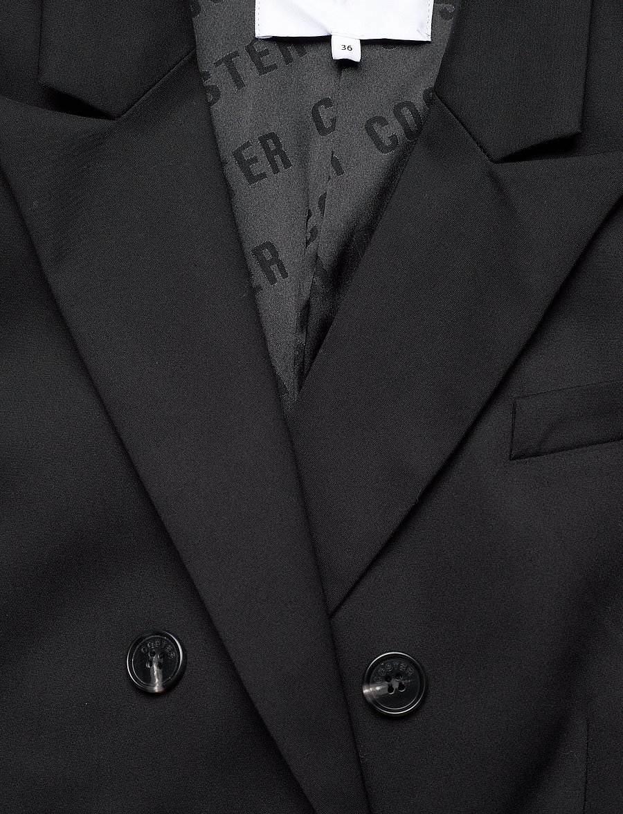 Coster Copenhagen - Double-breasted blazer with utility - zweireihige blazer - black - 2