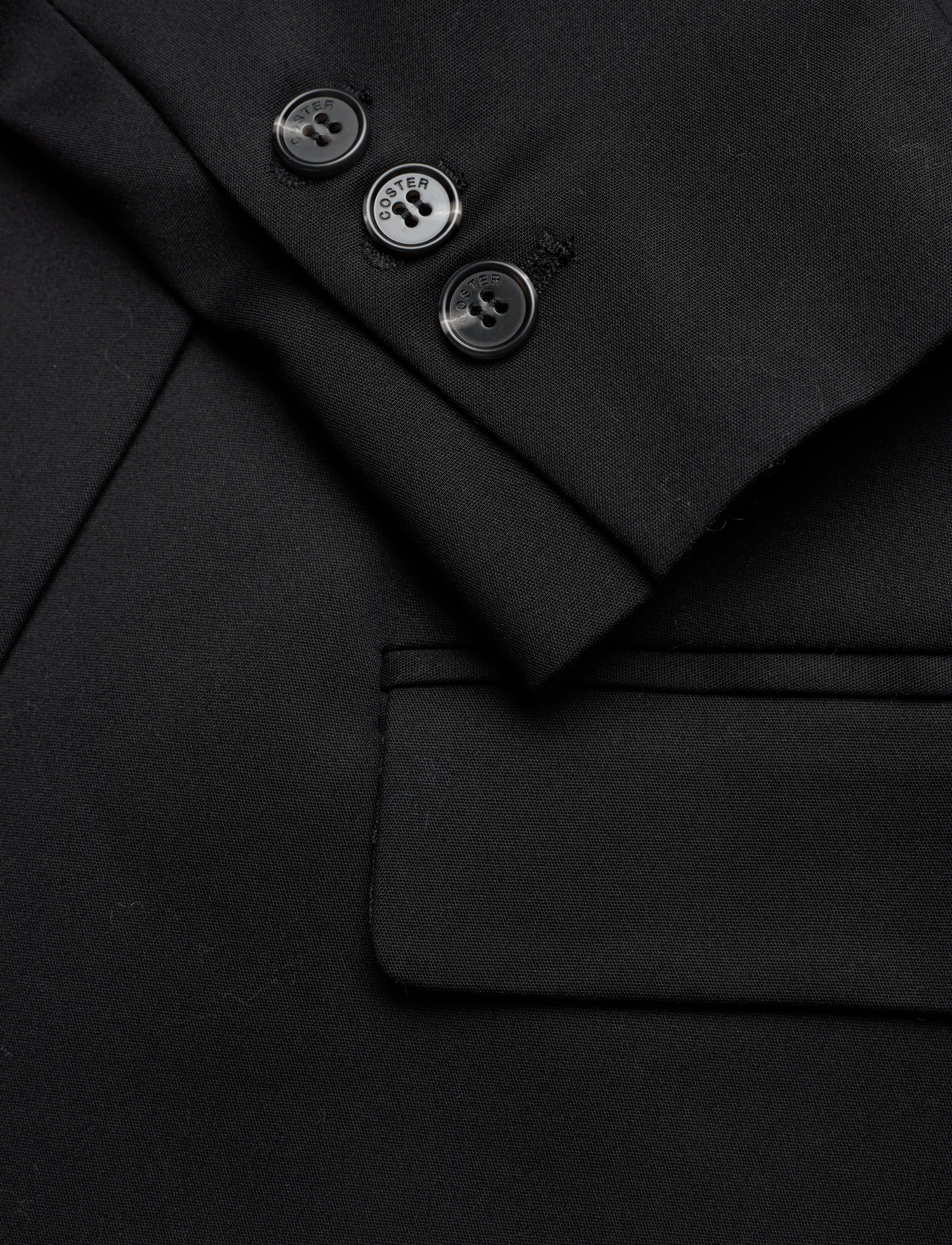 Coster Copenhagen - Double-breasted blazer with utility - odzież imprezowa w cenach outletowych - black - 3