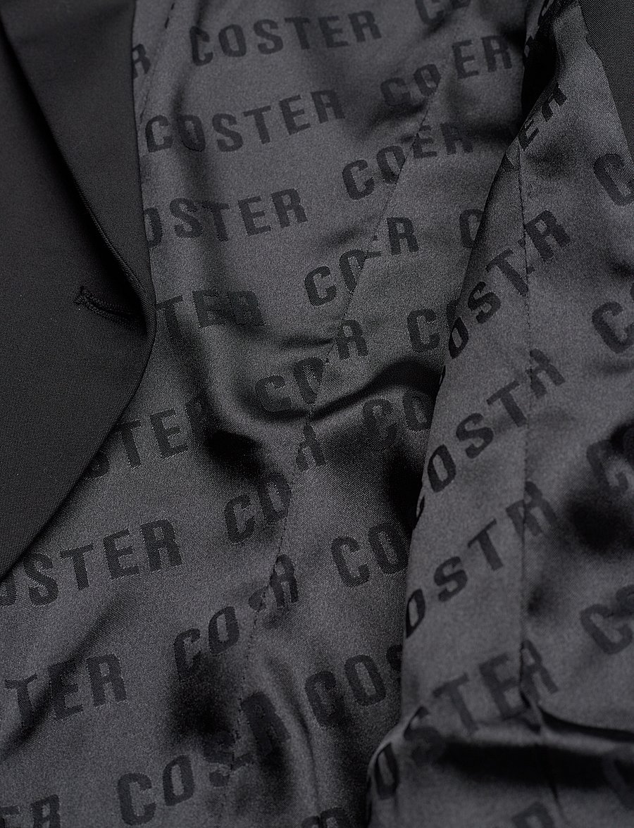 Coster Copenhagen - Double-breasted blazer with utility - zweireihige blazer - black - 4