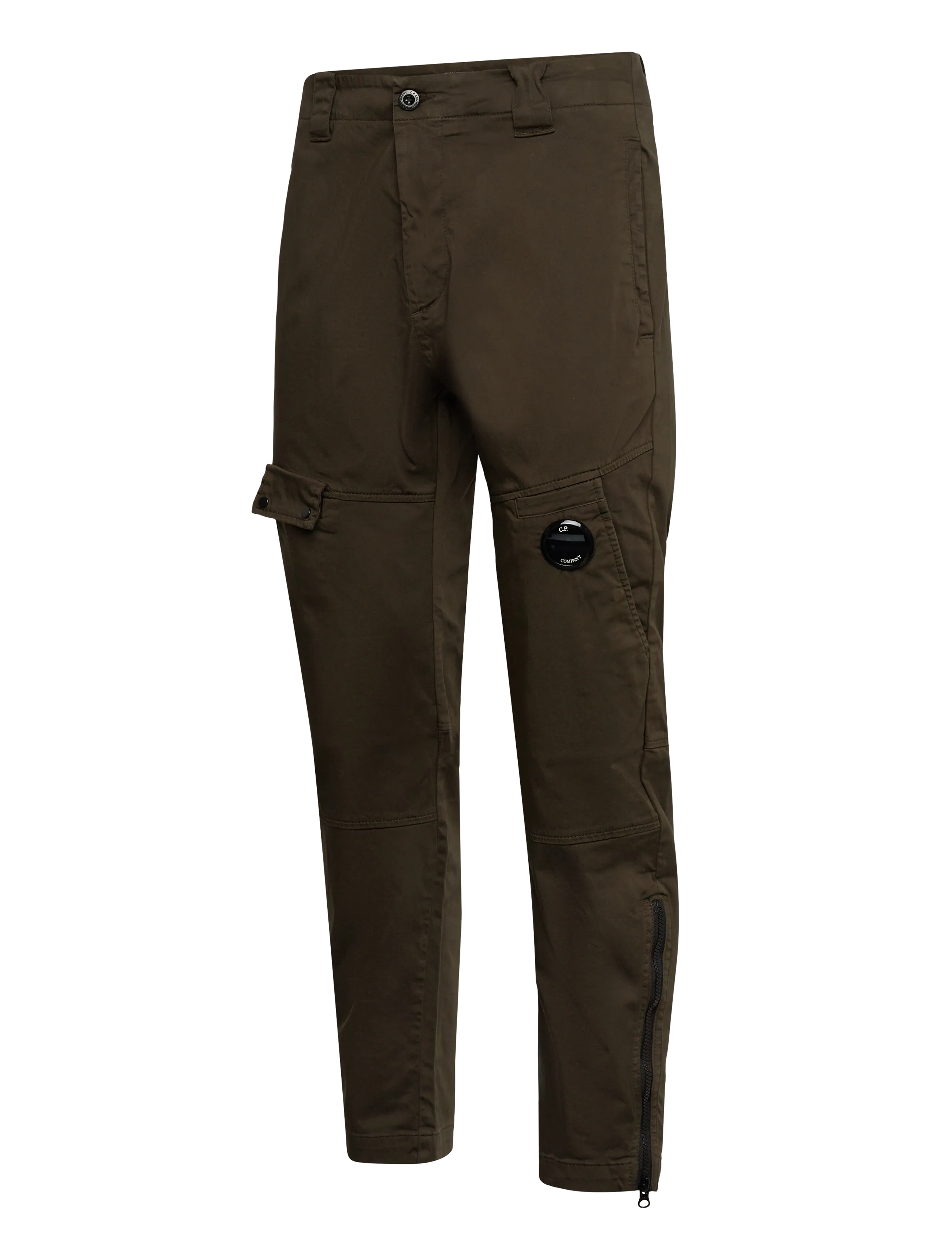 C.P. Company - Stretch Sateen Utility Pants - cargo pants - ivy green - 1