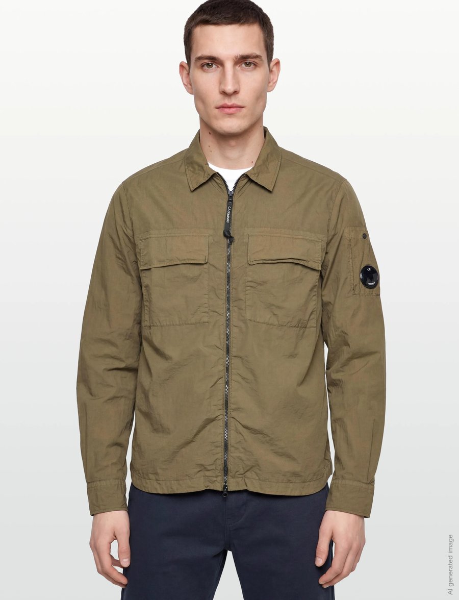 C.P. Company - Taylon L Zipped Shirt - kurtki-wiosenne - ivy green - 3