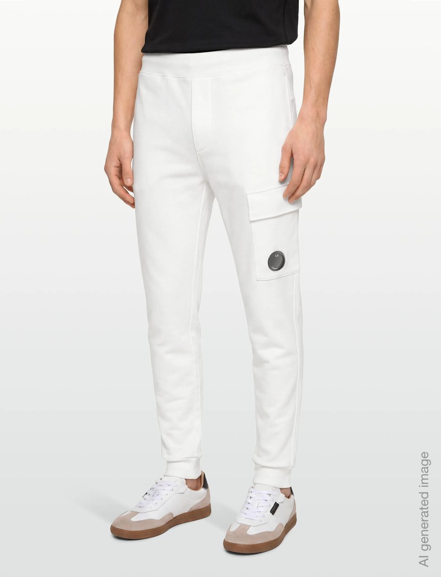 C.P. Company - Jogging trousers - osta stiili järgi - gauze white - 3