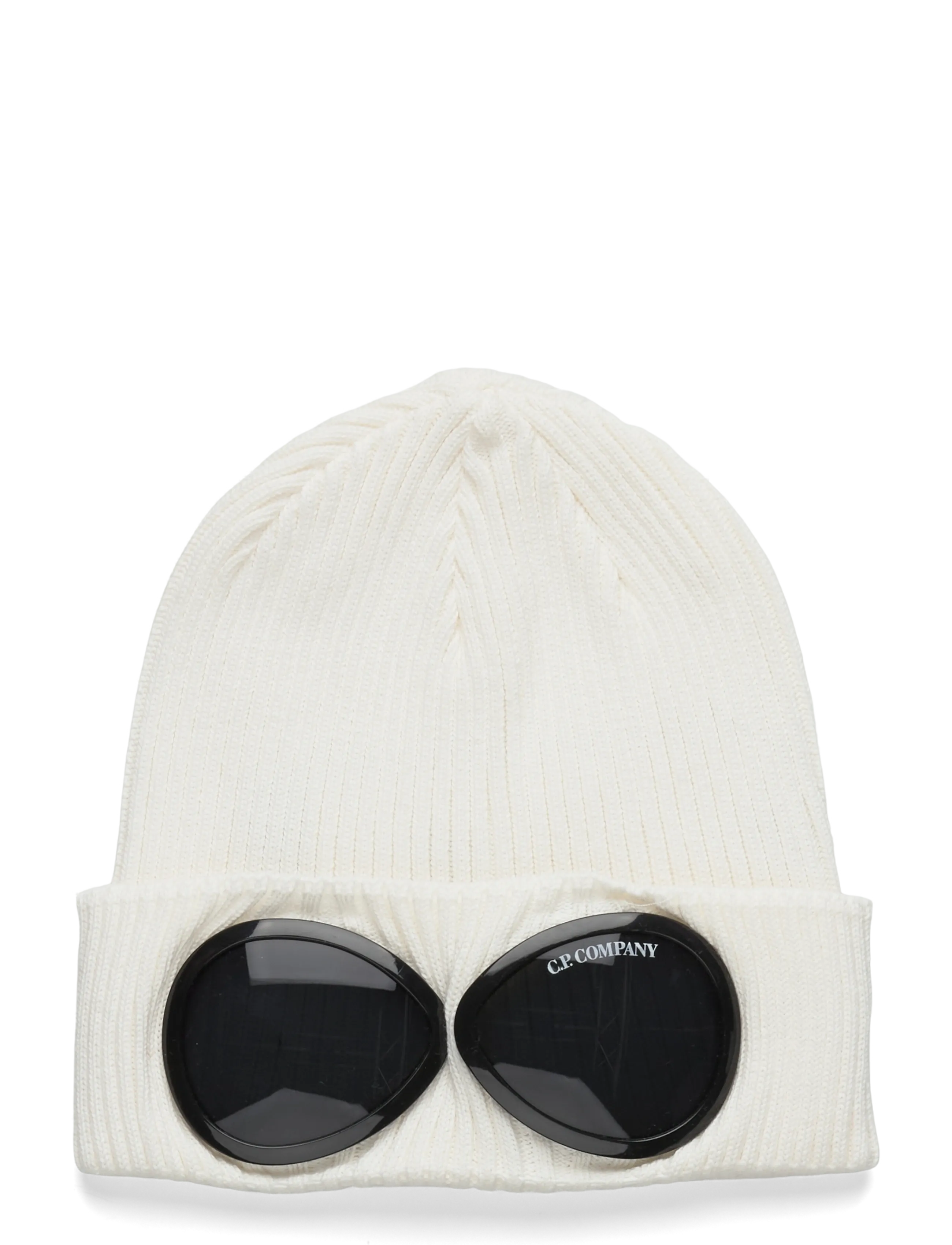 C.P. Company Cotton Goggle Beanie - Mutsen - GAUZE WHITE / white
