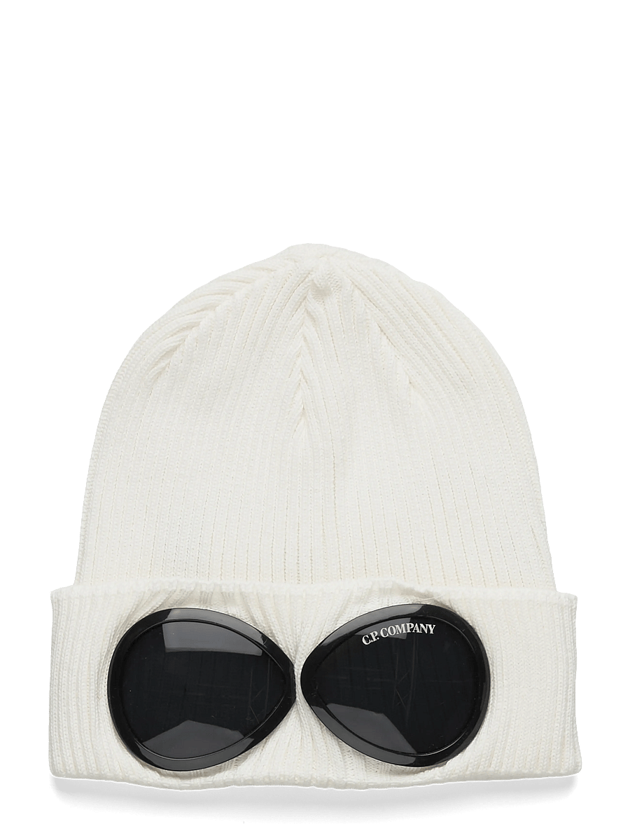 C.P. Company - Cotton Goggle Beanie - shop by style - gauze white - 0