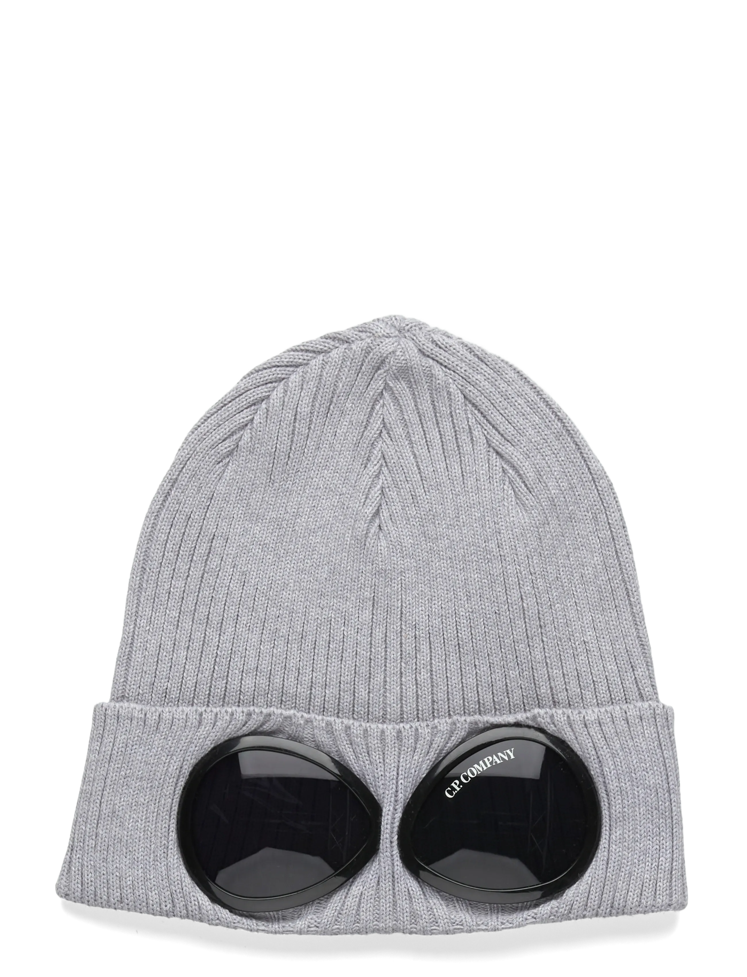 C.P. Company Cotto Goggle Beanie - Accessories - GREY MELANGE / grey