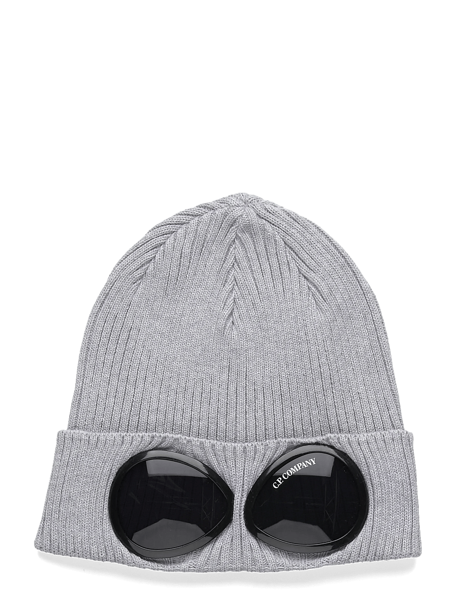 C.P. Company - Cotton Goggle Beanie - shop by style - grey melange - 0