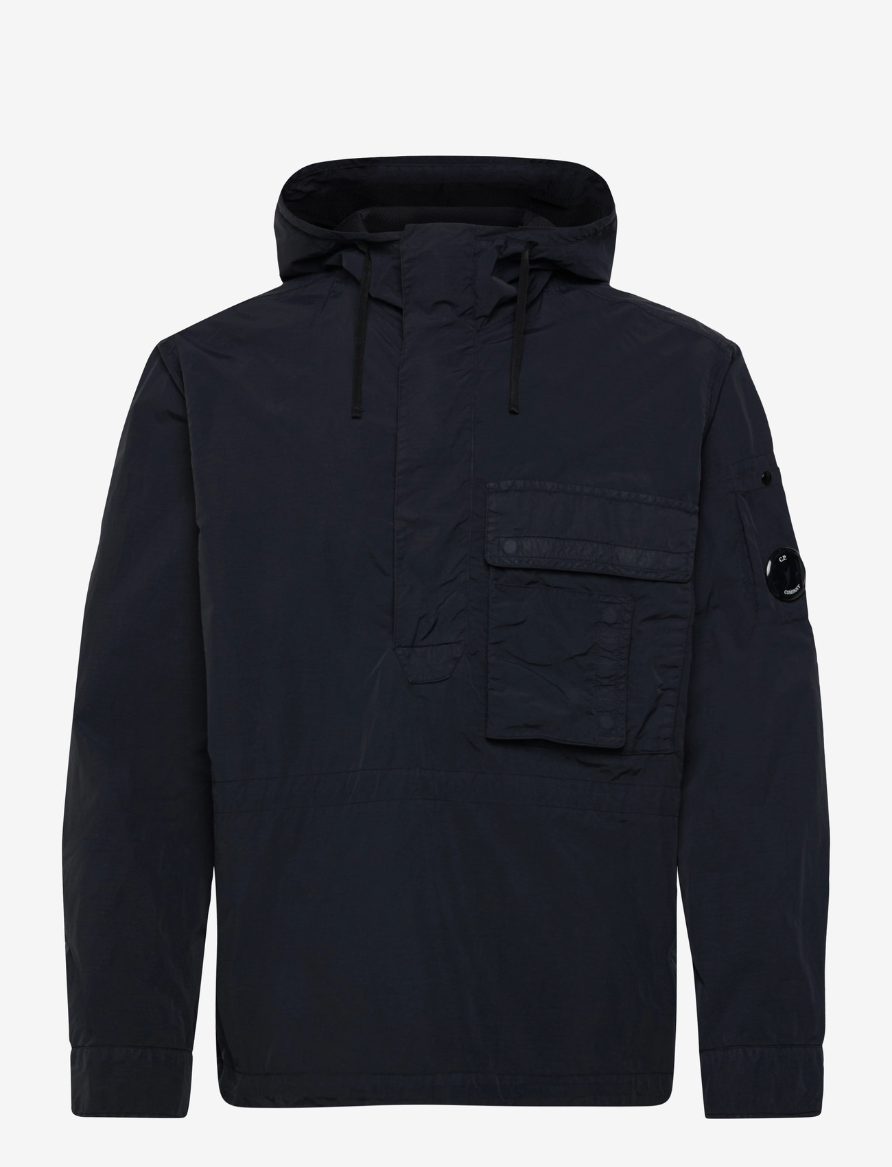 C.P. Company - Flat Nylon Hooded Overshirt - anoraks - total eclipse - 0