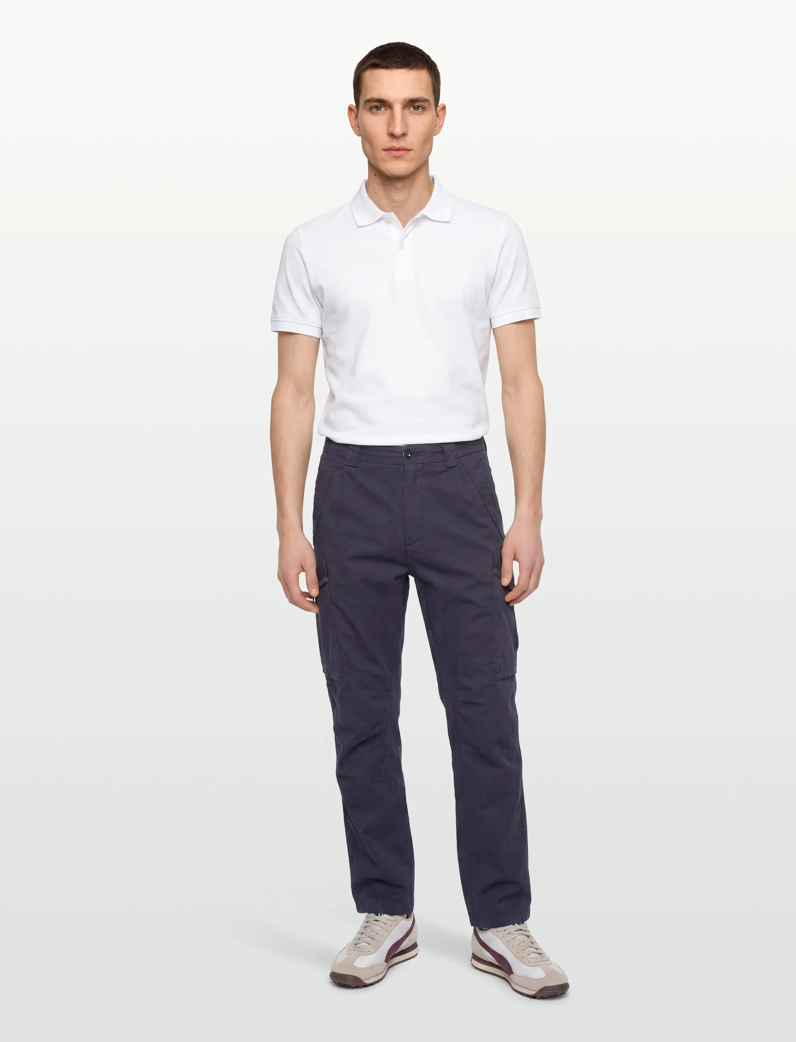 C.P. Company Logo Patch Cargo Pants, 48, Navy, Bukser > Cargo-Bukser, Herre
