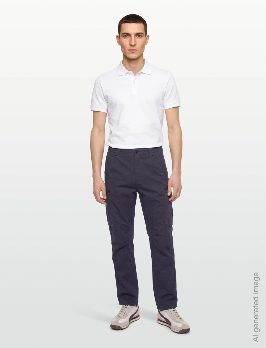 C.P. Company - Logo Patch Cargo Pants - cargobukser - total eclipse - 0