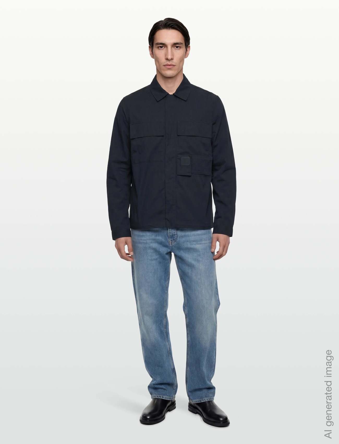 Metropolis Series Gabardine Shirt - TOTAL ECLIPSE
