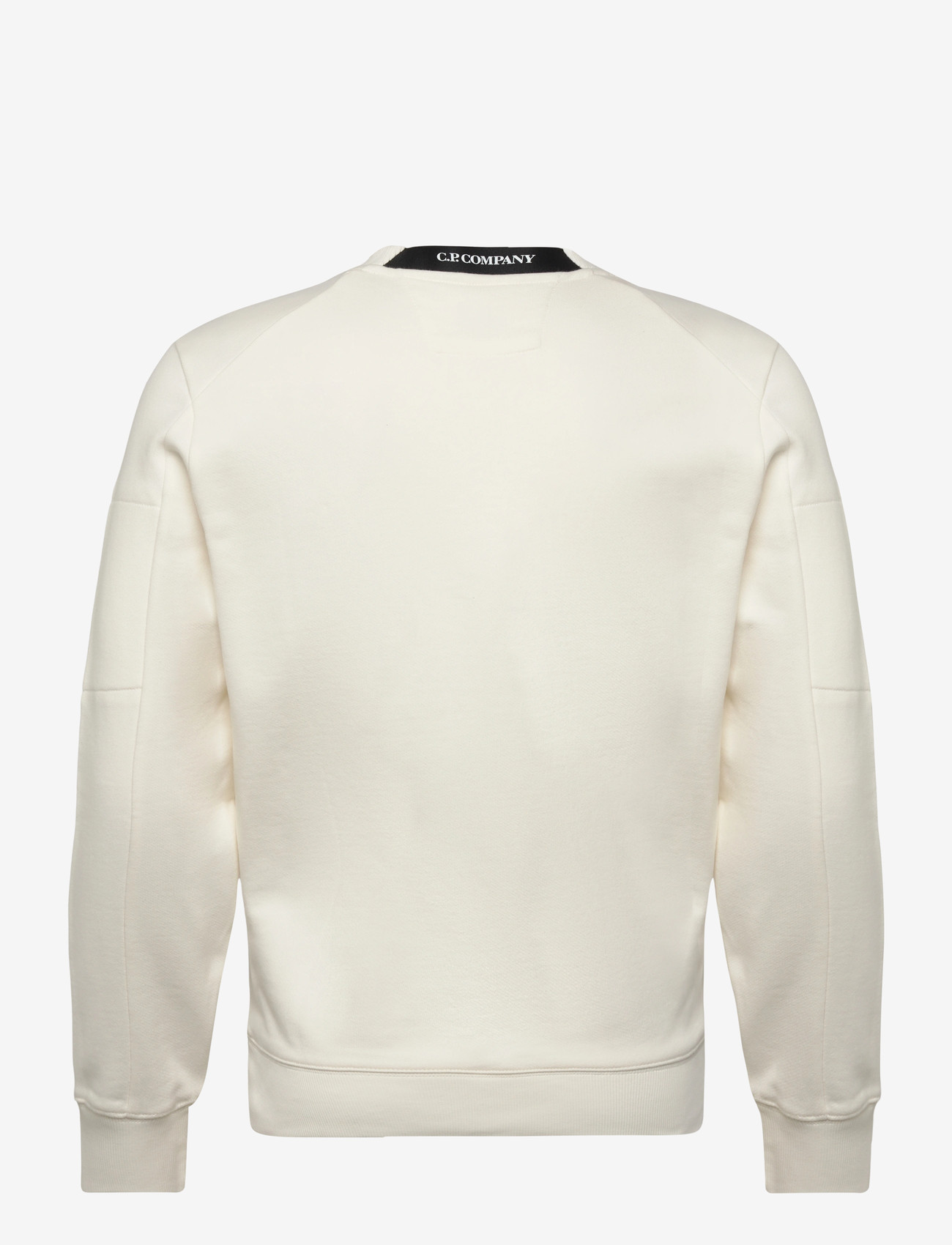 C.P. Company - Diagonal Raised Fleece Crew Neck Sweatshirt - kläder - gauze white - 1