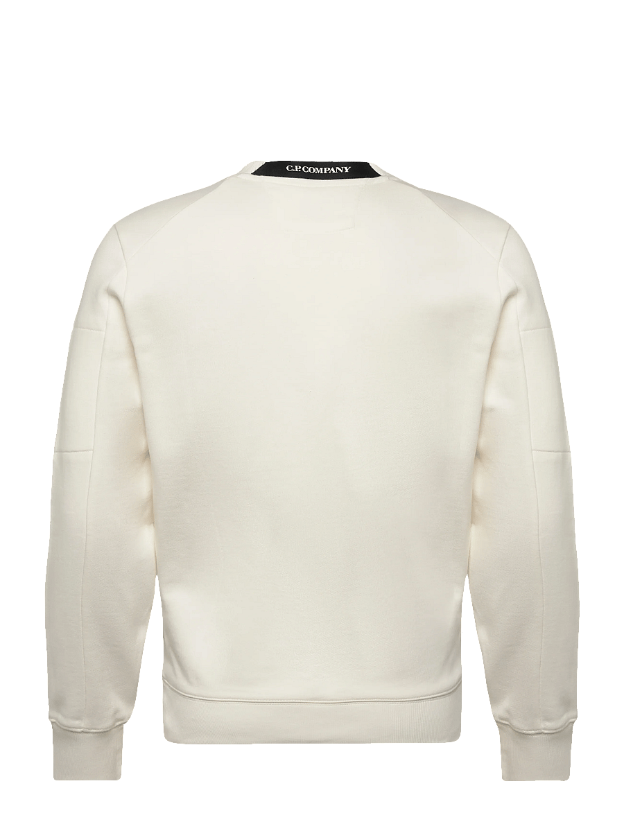 C.P. Company - Diagonal Raised Fleece Crew Neck Sweatshirt - sweatshirts - gauze white - 2