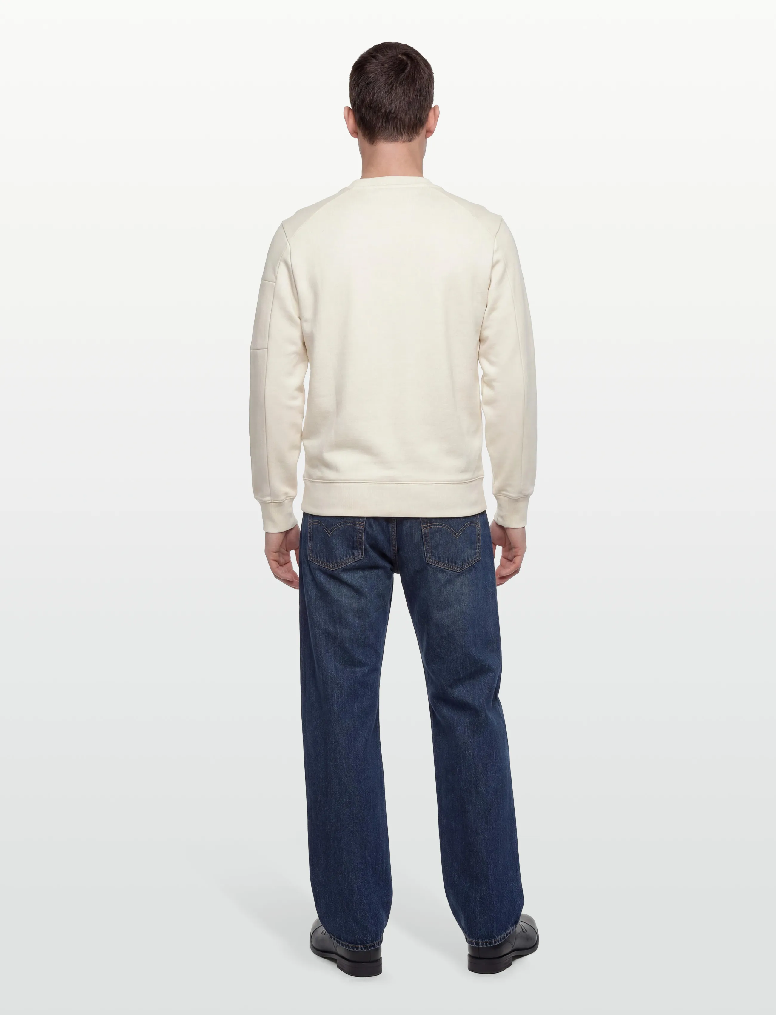 C.P. Company - Diagonal Raised Fleece Crew Neck Sweatshirt - gauze white - 4