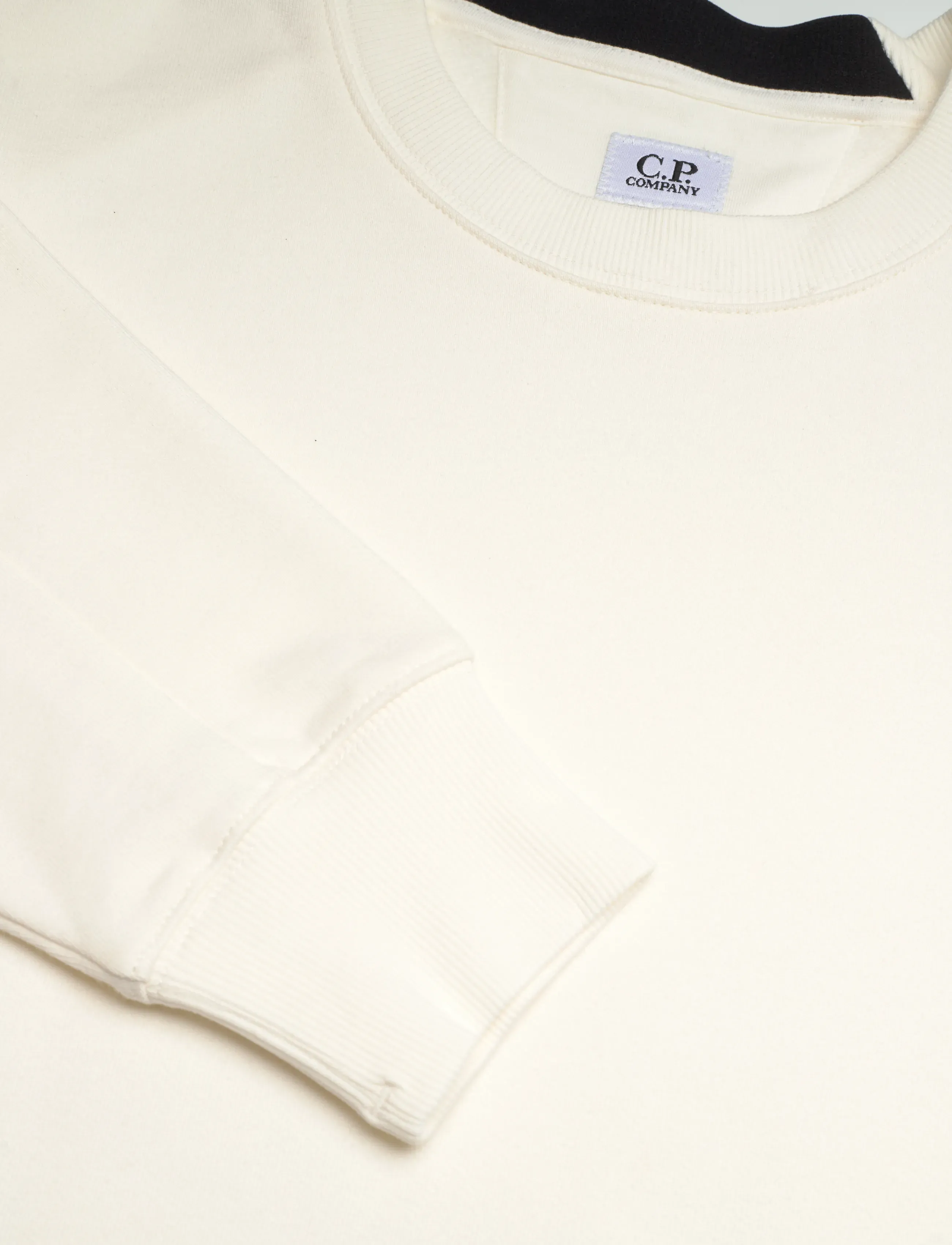 C.P. Company - Diagonal Raised Fleece Crew Neck Sweatshirt - gauze white - 5