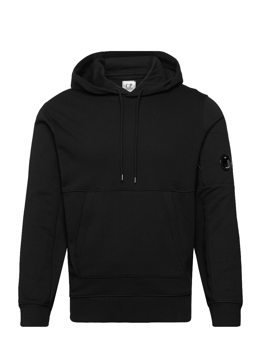C.P. Company - Diagonal Raised Fleece Hooded Sweatshirt - sweats à capuche - black - 1