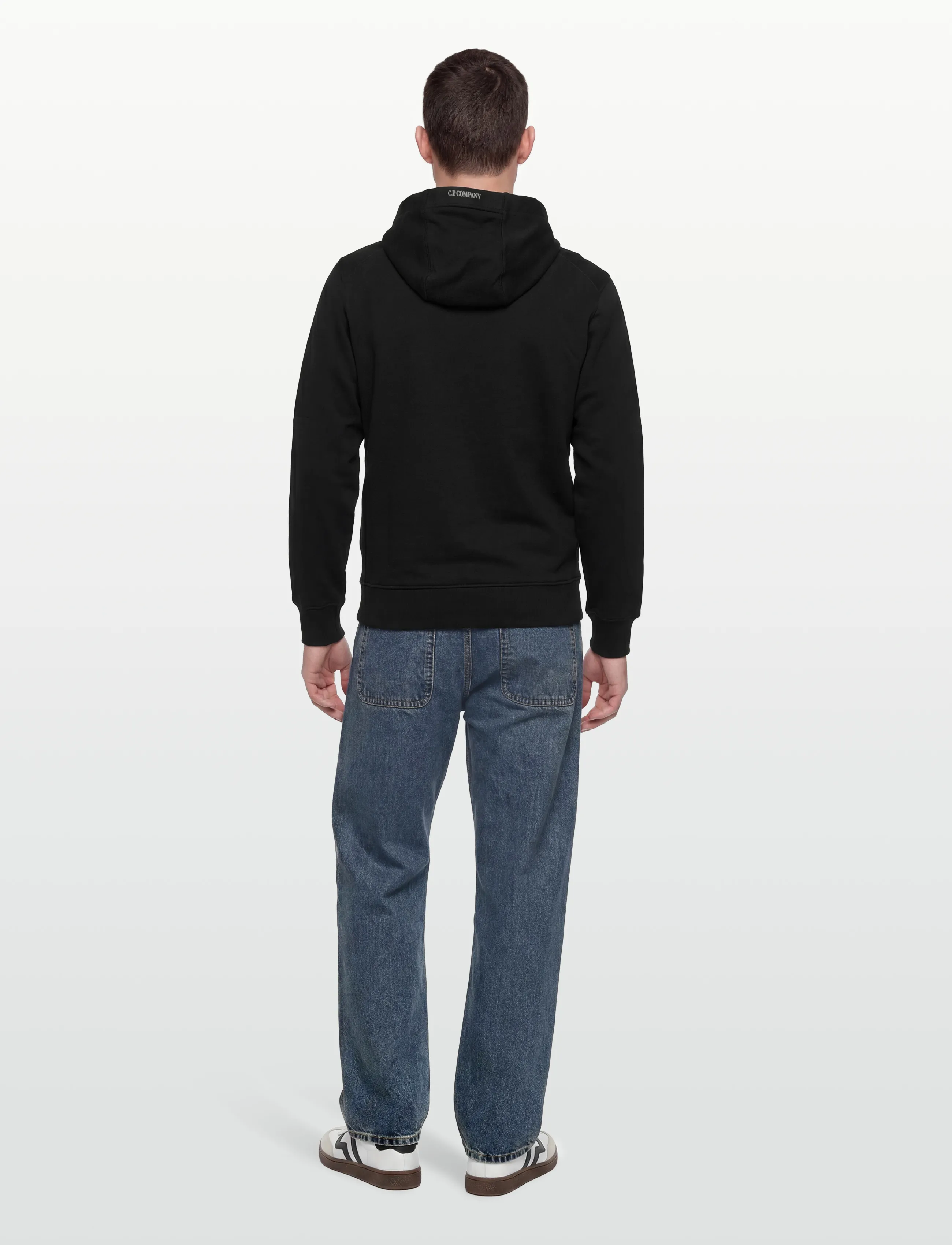Diagonal Raised Fleece Hooded Sweatshirt 3