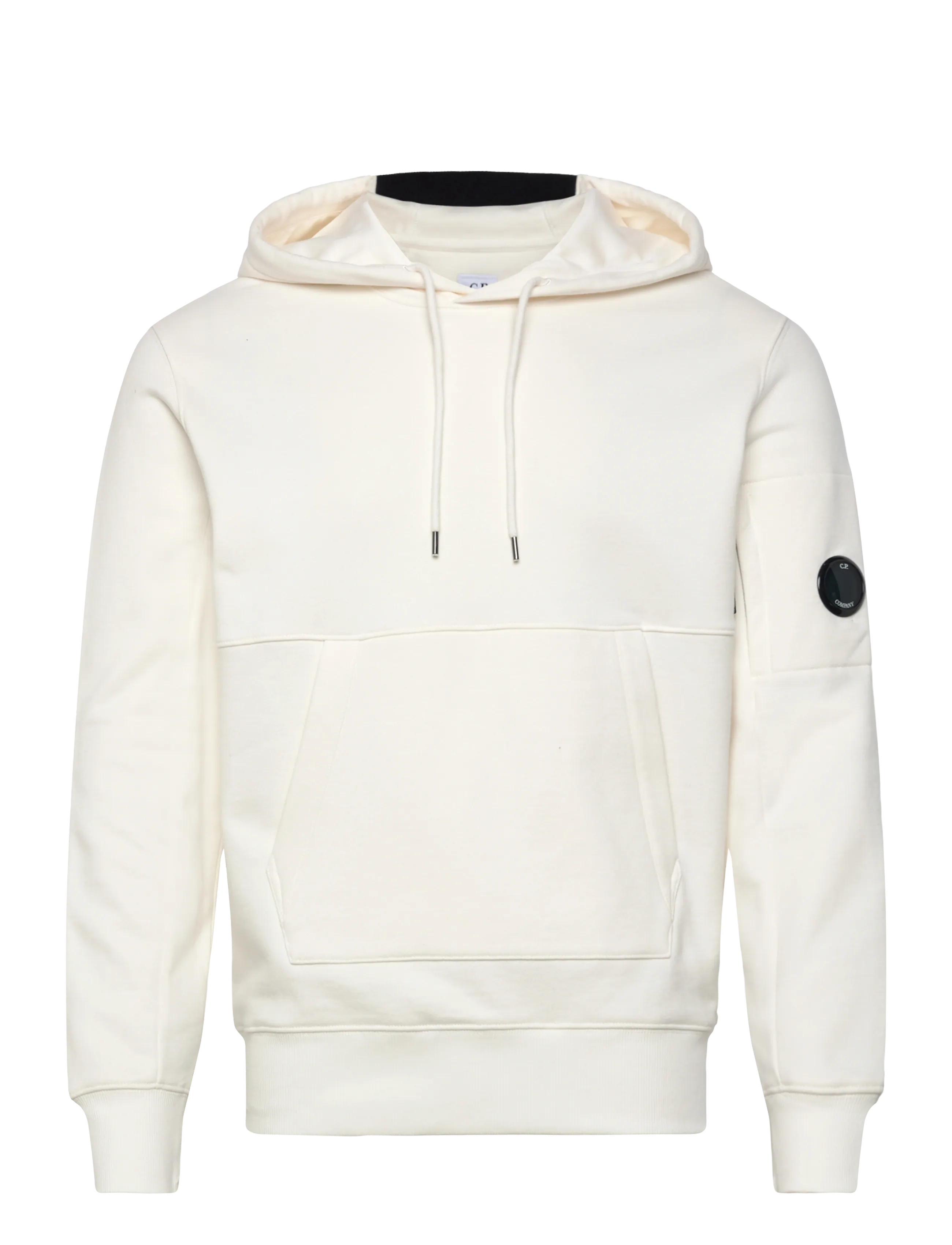 C.P. Company - Diagonal Raised Fleece Hooded Sweatshirt - hættetrøjer - gauze white - 1