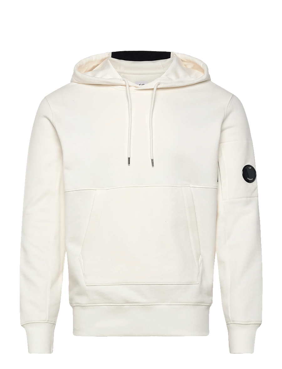 C.P. Company - Diagonal Raised Fleece Hooded Sweatshirt - sweatshirts - gauze white - 1