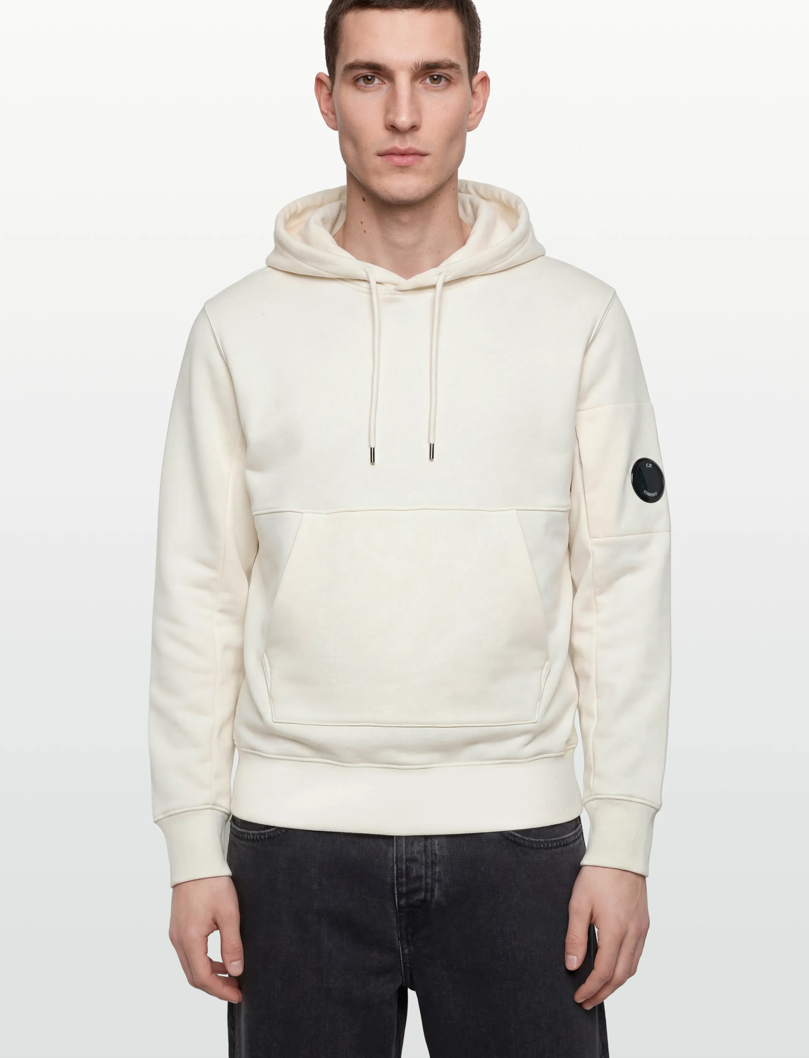 Diagonal Raised Fleece Hooded Sweatshirt 2