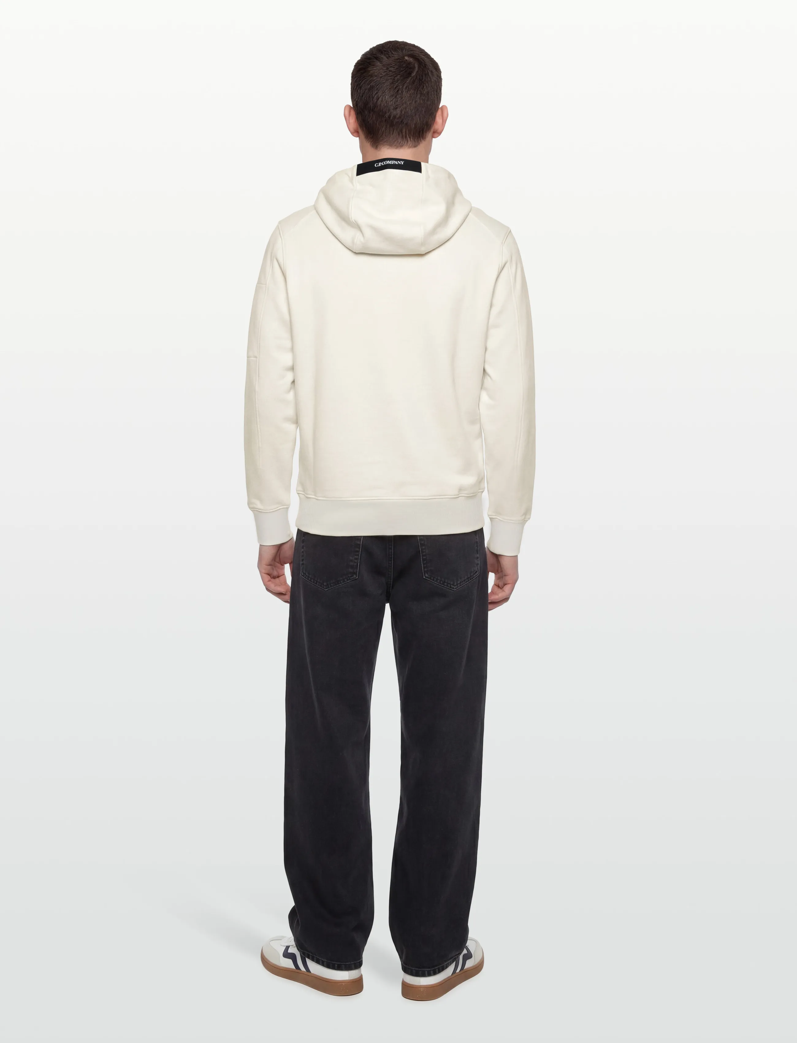 Diagonal Raised Fleece Hooded Sweatshirt 3