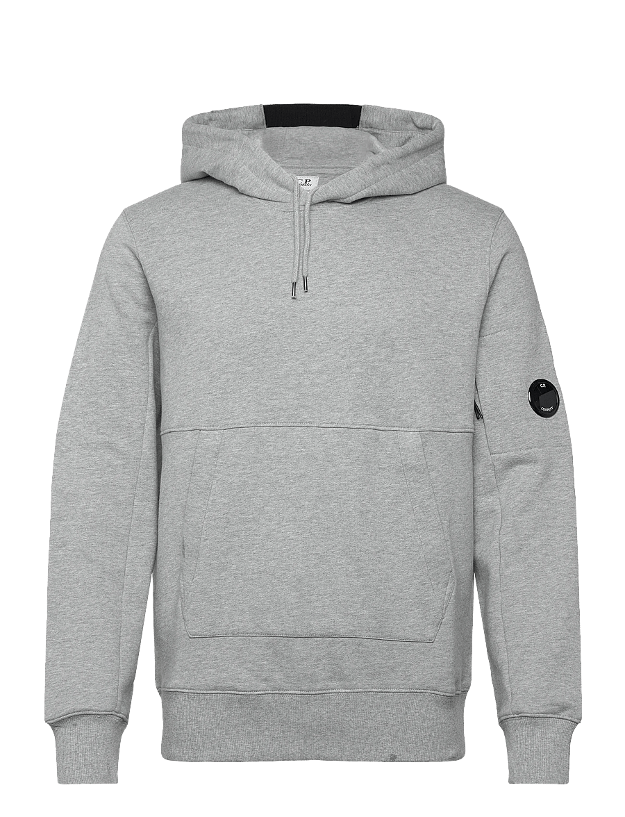 C.P. Company - Diagonal Raised Fleece Hooded Sweatshirt - kapuzenpullover - grey melange - 1