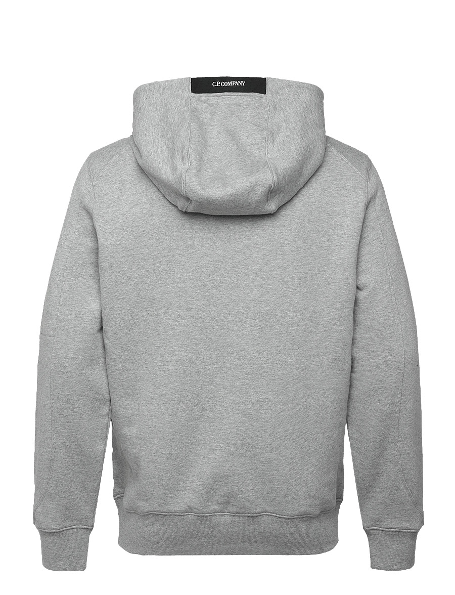 C.P. Company - Diagonal Raised Fleece Hooded Sweatshirt - kapuzenpullover - grey melange - 2