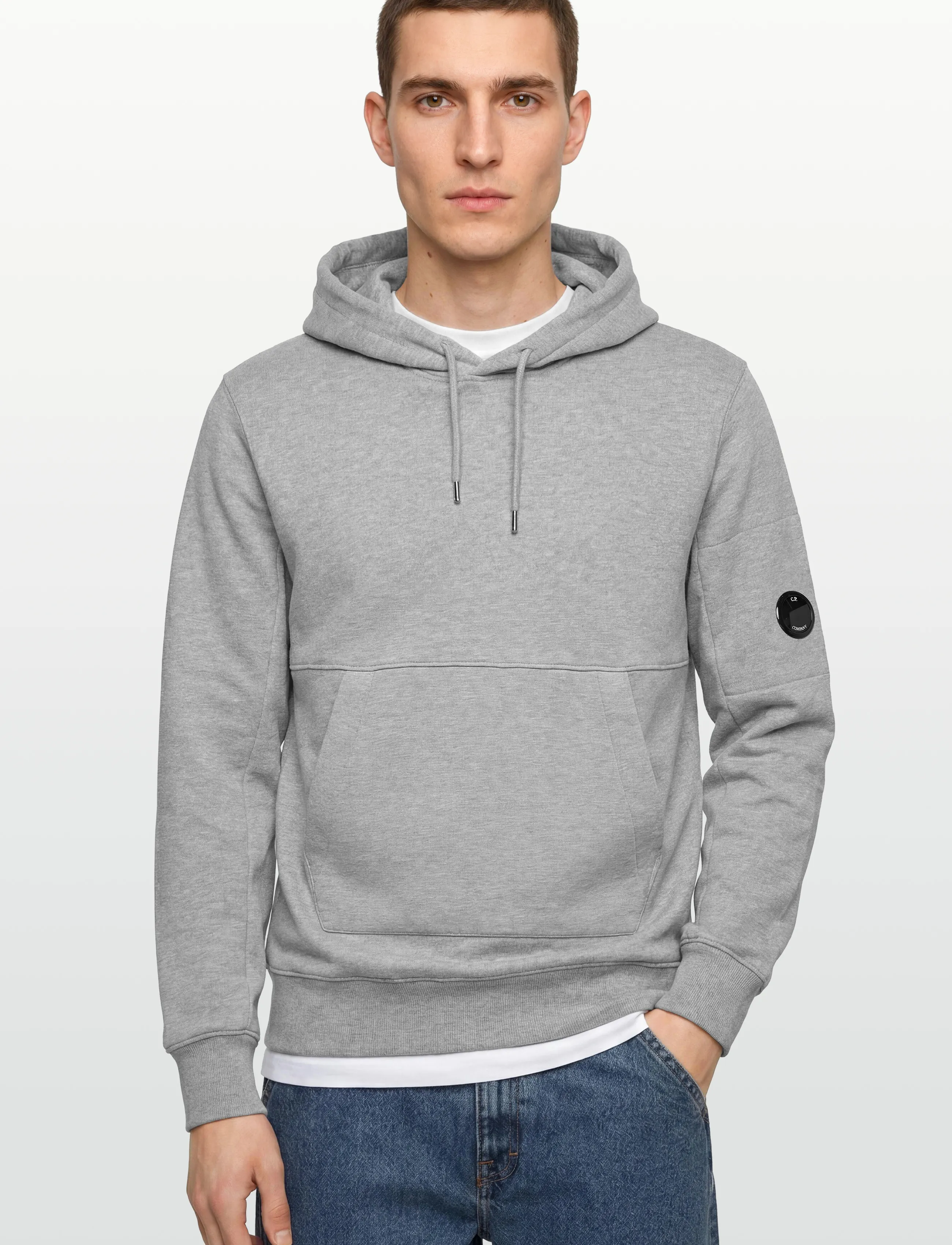Diagonal Raised Fleece Hooded Sweatshirt 2