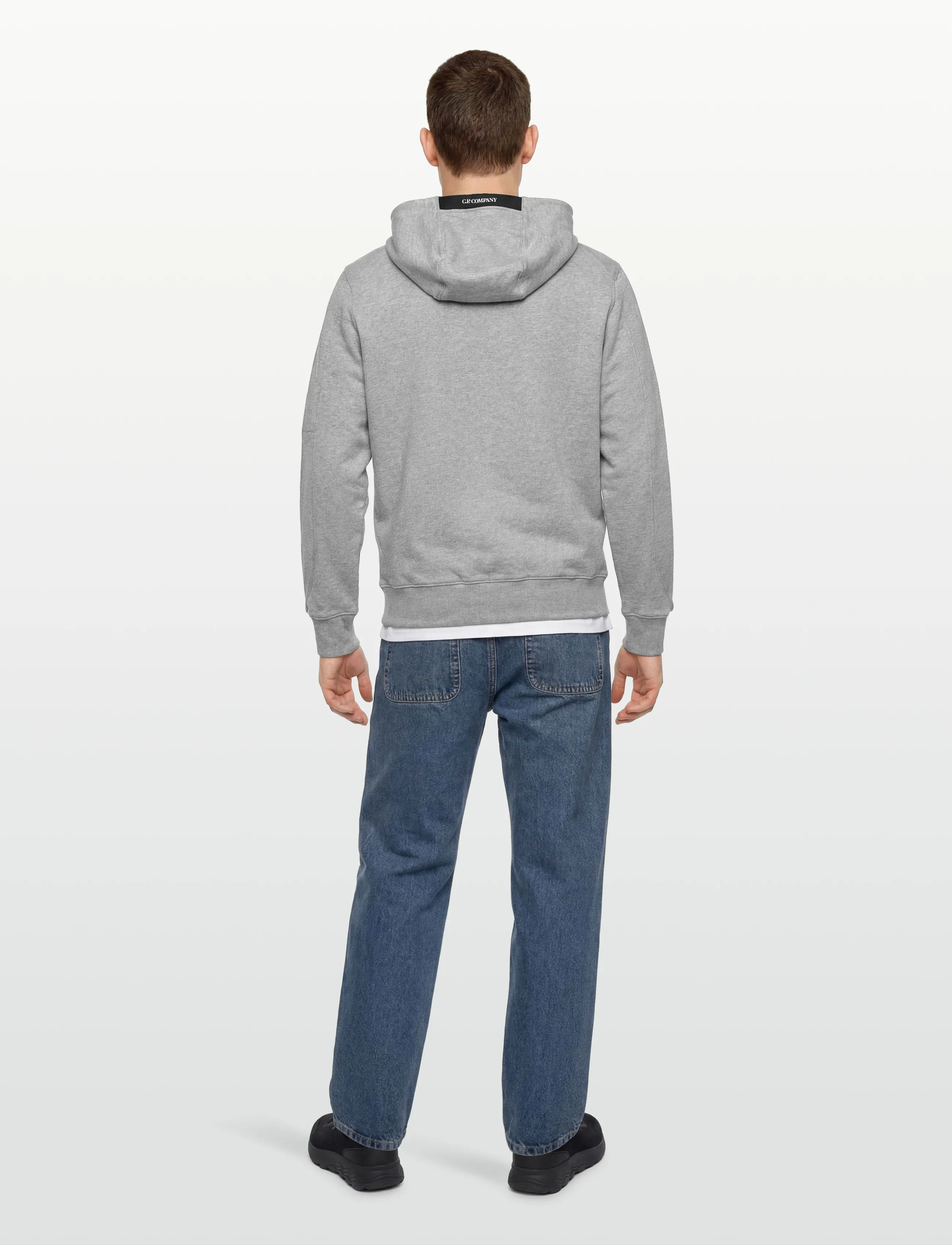 Diagonal Raised Fleece Hooded Sweatshirt 3