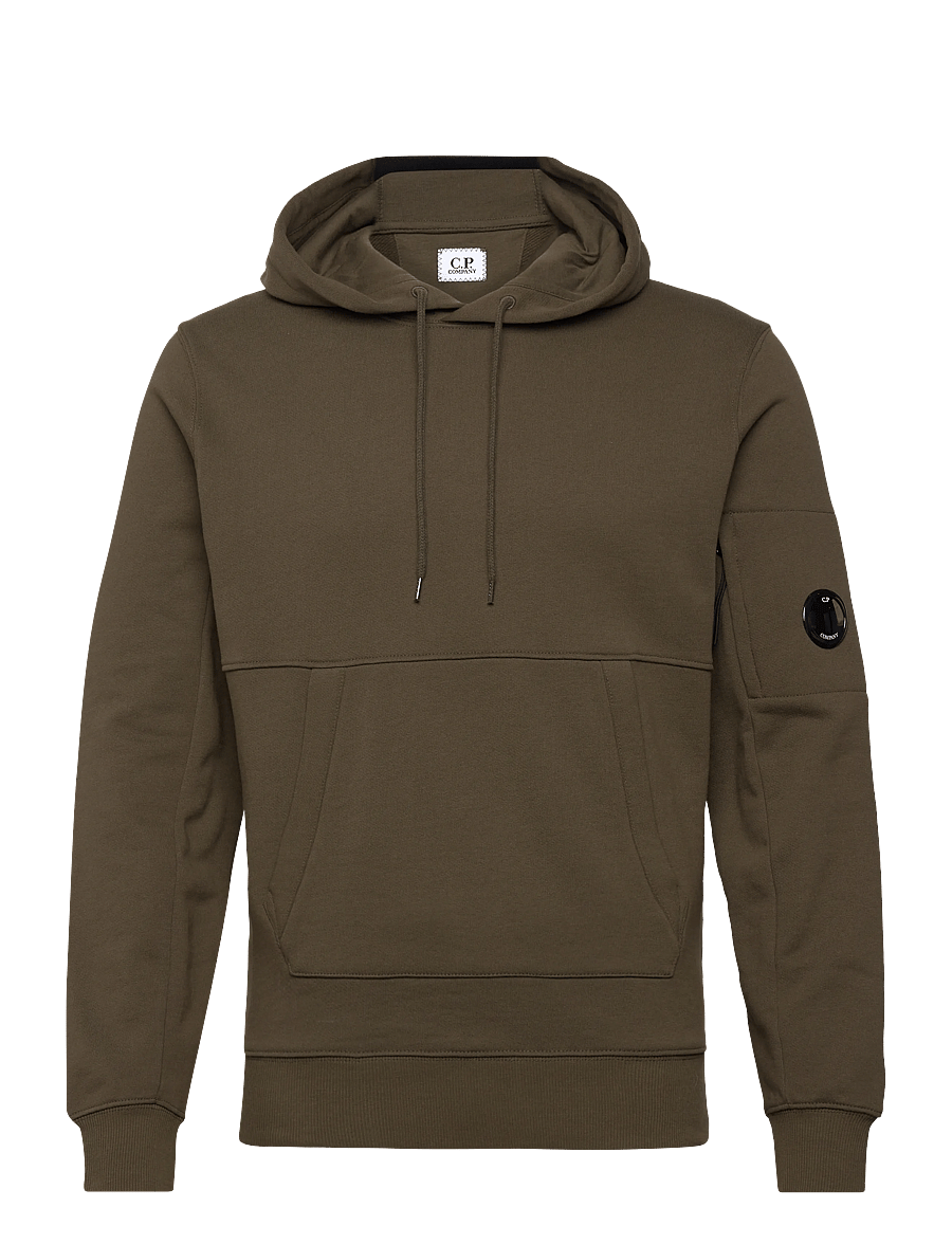 C.P. Company - Diagonal Raised Fleece Hooded Sweatshirt - sweatshirts - ivy green - 1