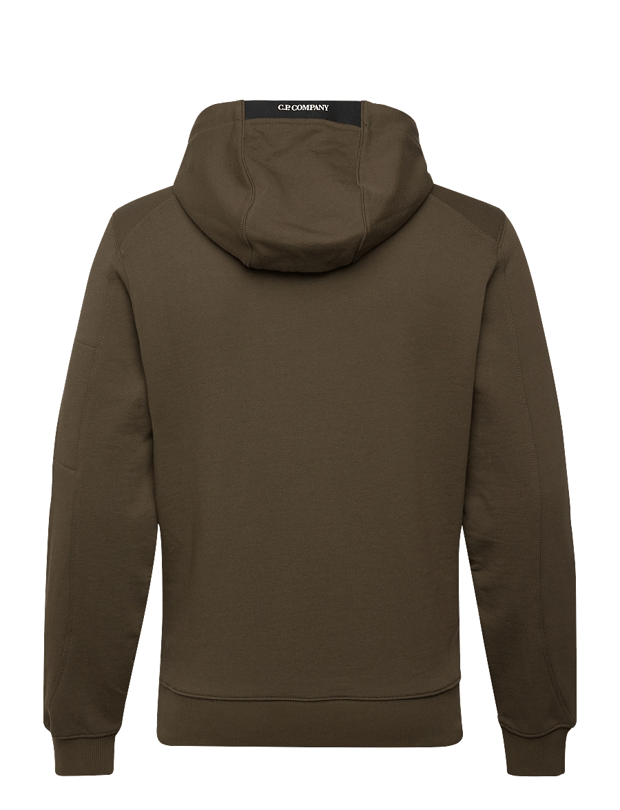 C.P. Company - Diagonal Raised Fleece Hooded Sweatshirt - sweatshirts - ivy green - 2