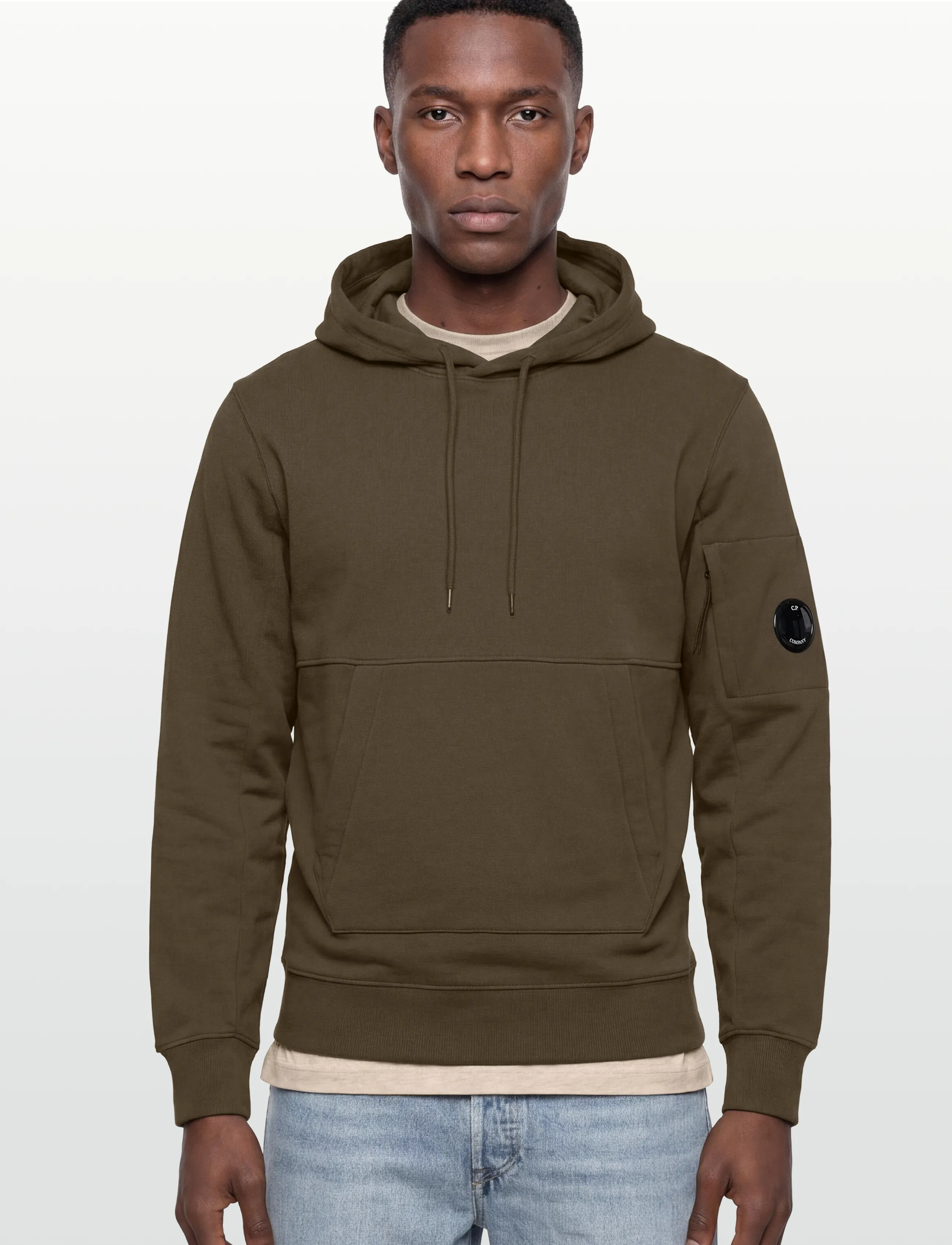 Diagonal Raised Fleece Hooded Sweatshirt 2