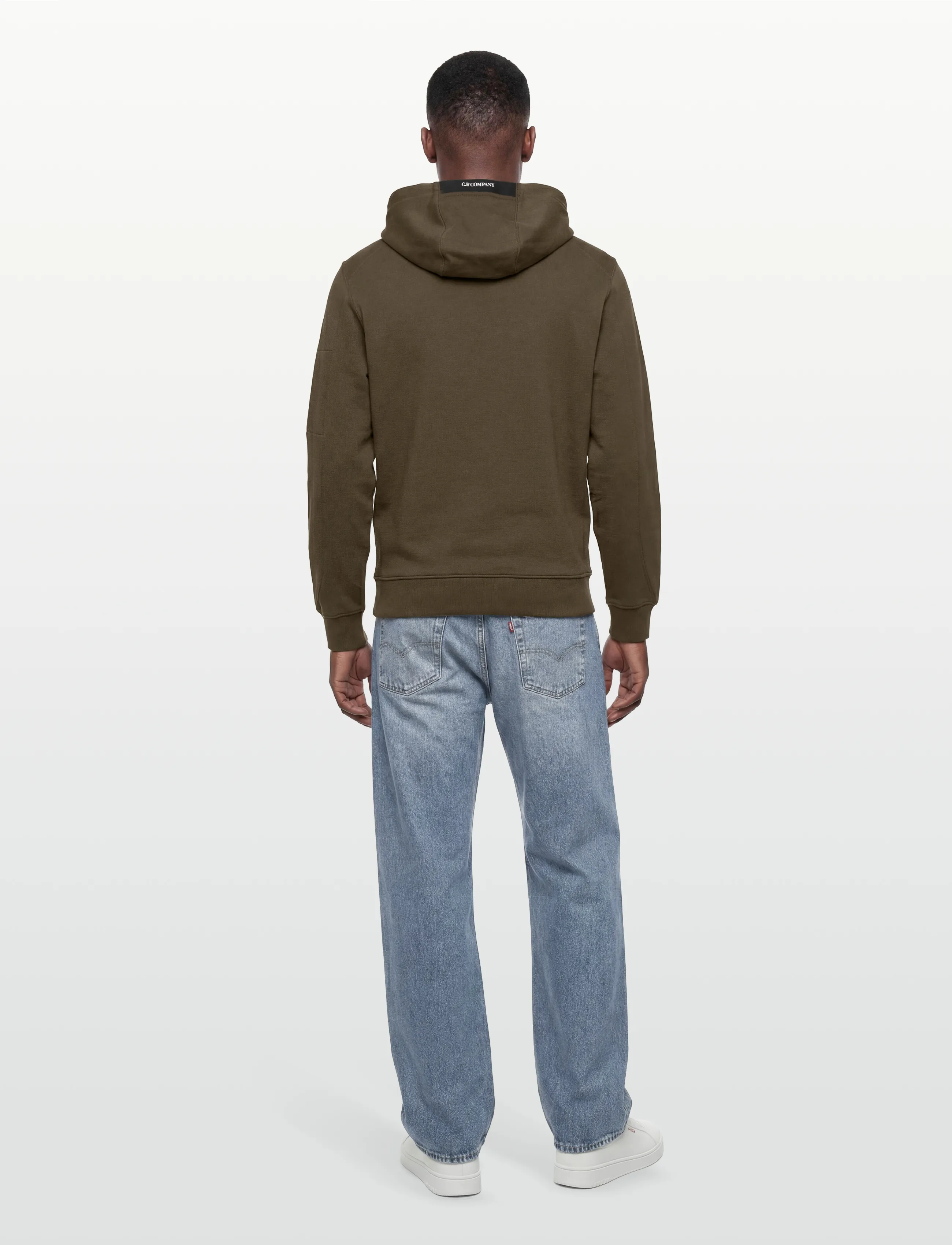 Diagonal Raised Fleece Hooded Sweatshirt 3