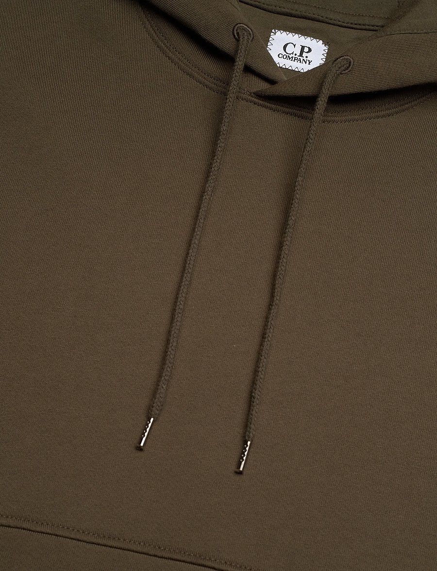 C.P. Company - Diagonal Raised Fleece Hooded Sweatshirt - sweatshirts - ivy green - 5