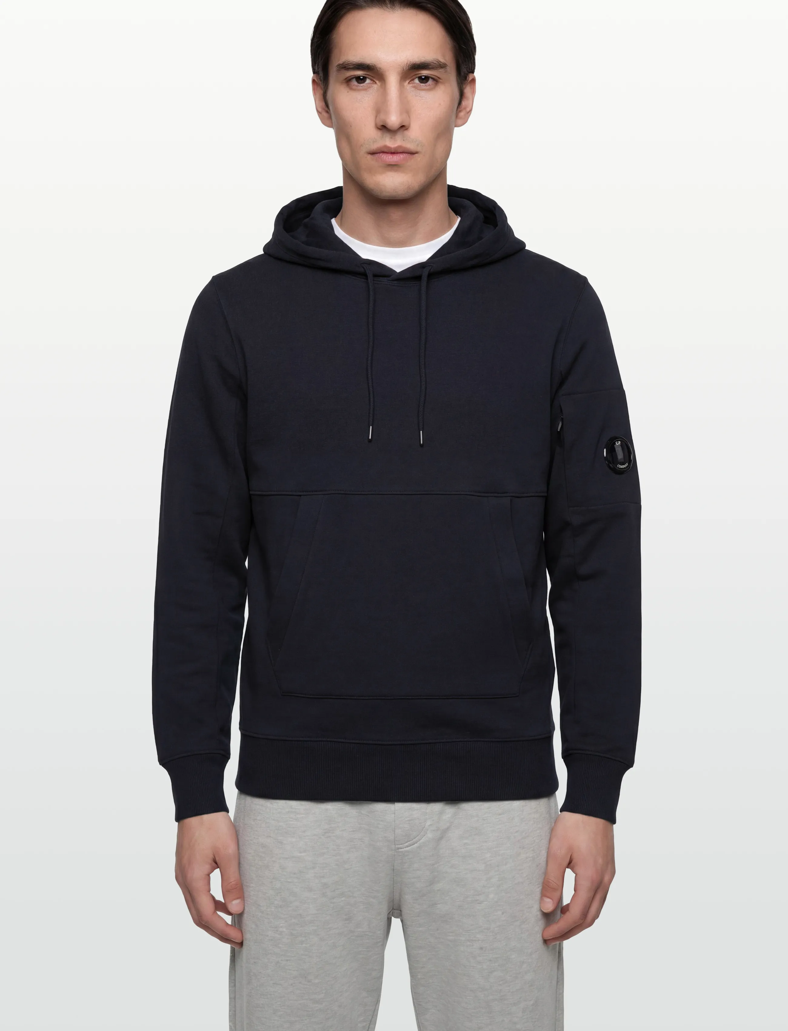Diagonal Raised Fleece Hooded Sweatshirt 2